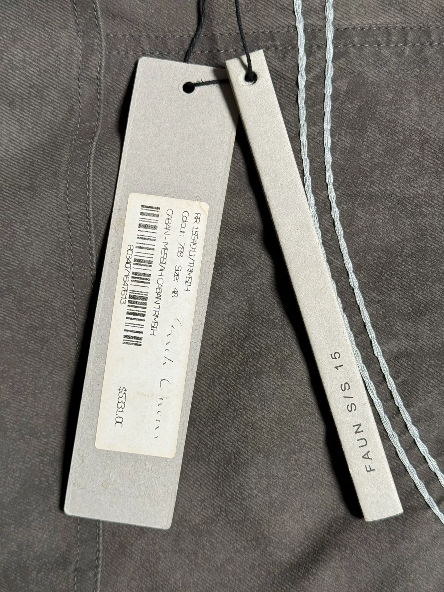 Rick Owens Ghost Face Embroidery MA1 Pilot Jacket — label
