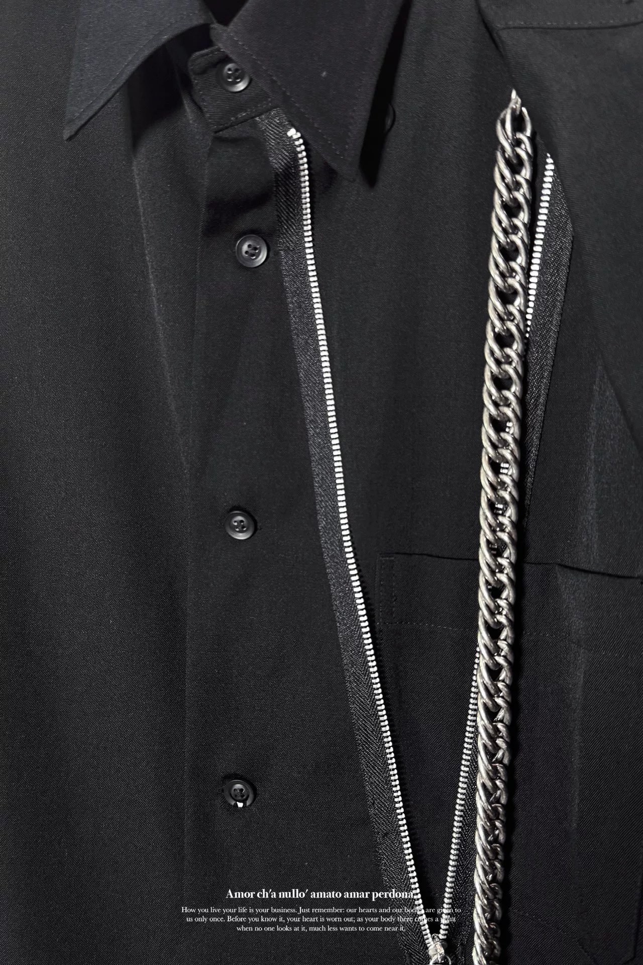 Yohji Yamamoto 20AW Chain Gaba Shirt — label