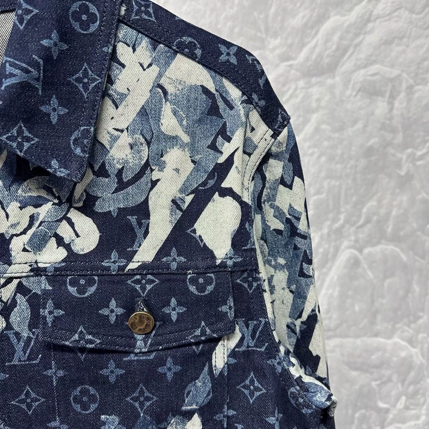 Louis Vuitton SS24 Floral Denim Jacket — detail