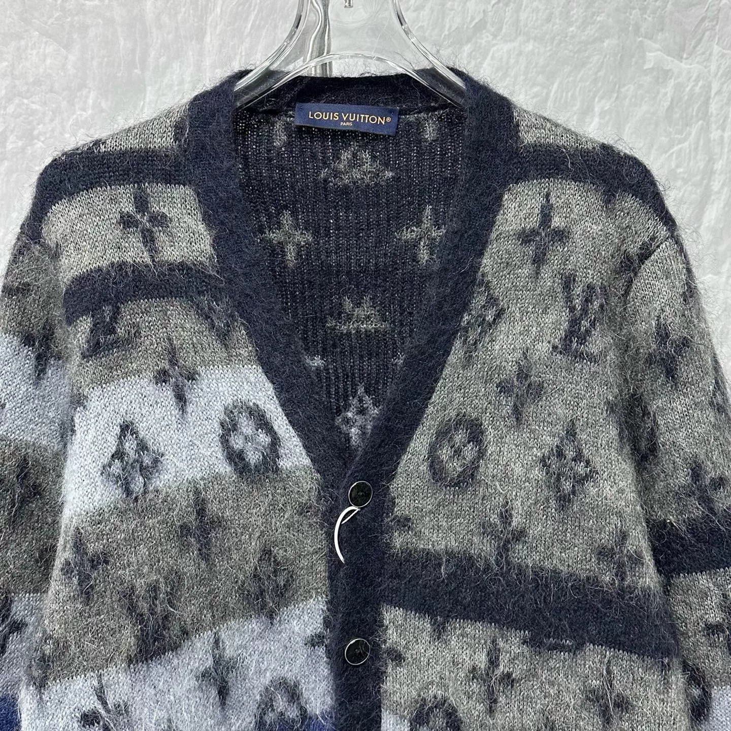 Louis Vuitton SS26 Monogram Mohair Cardigan — front