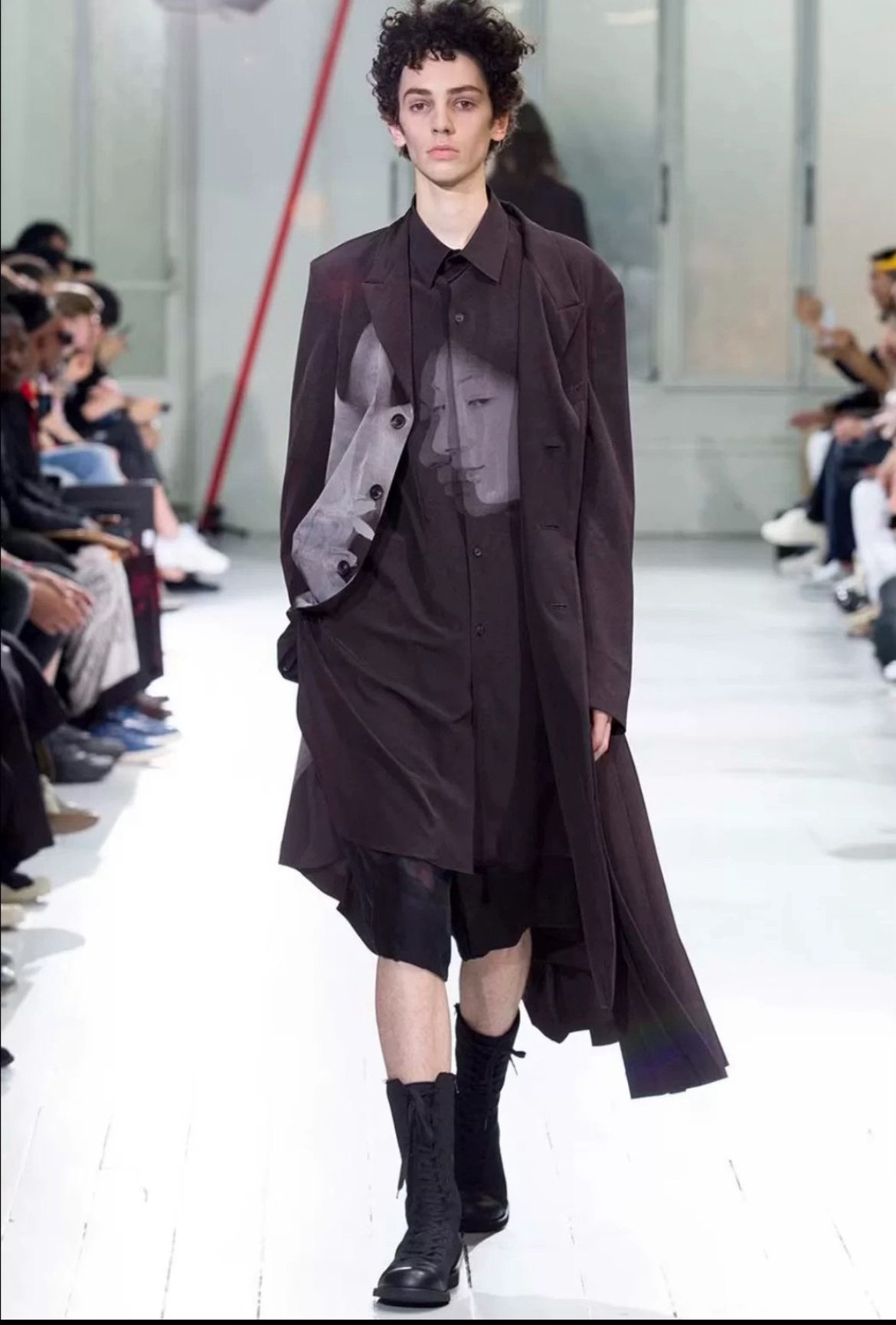 Yohji Yamamoto 20SS Asymmetrical Coat — label
