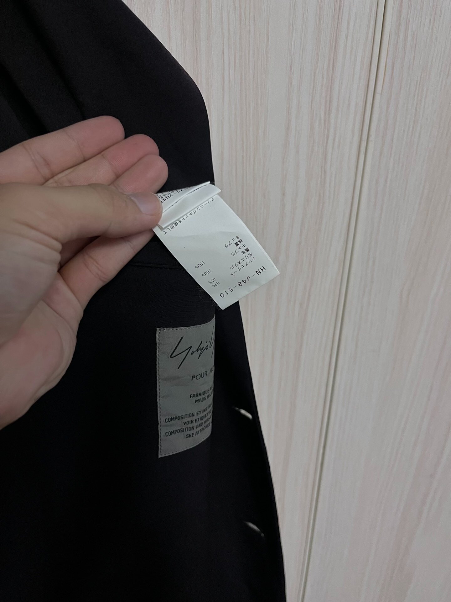 Yohji Yamamoto 20SS Asymmetrical Coat — back