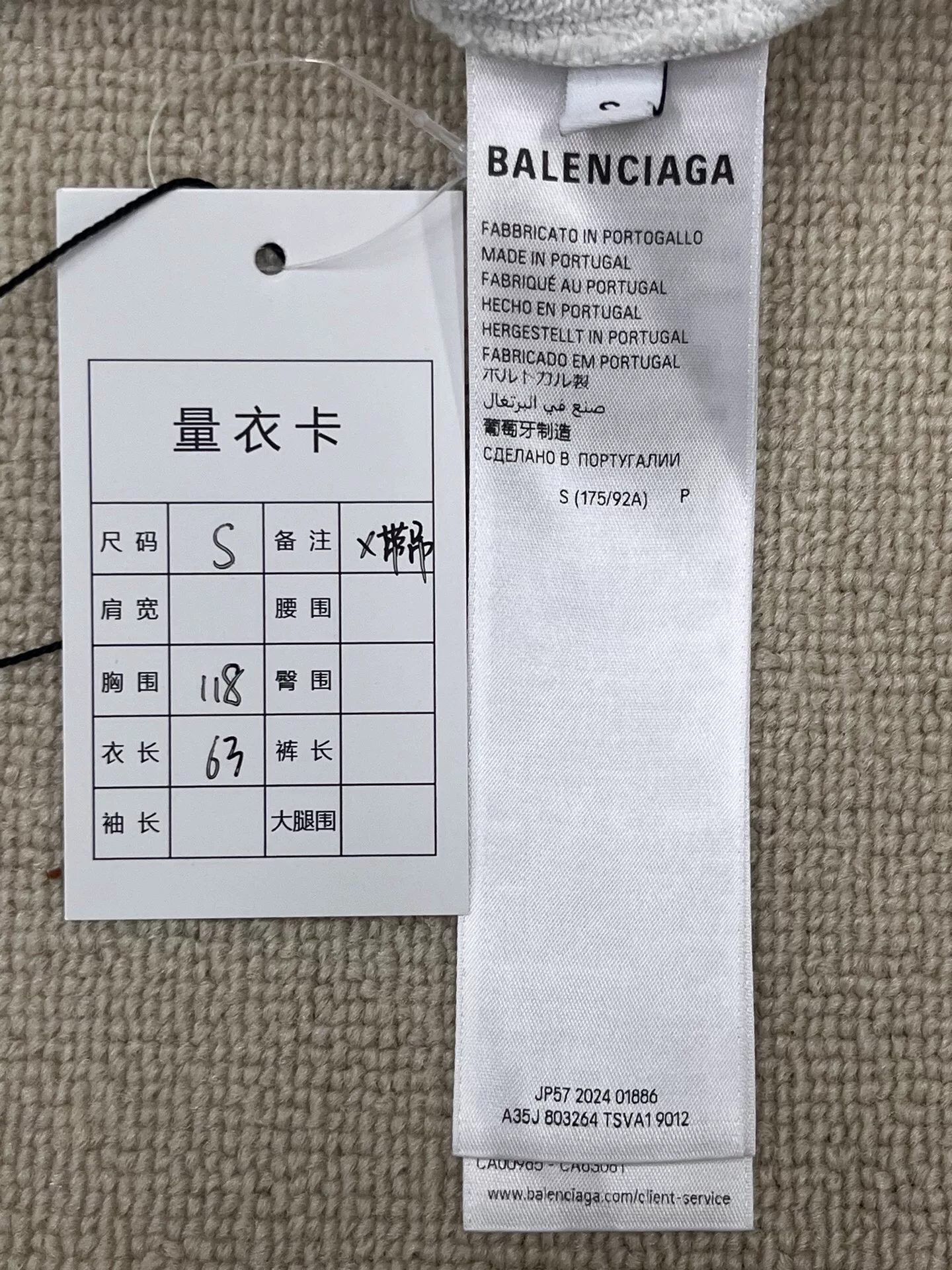 Balenciaga Zip-Up Dropped Shoulder Hoodie — back