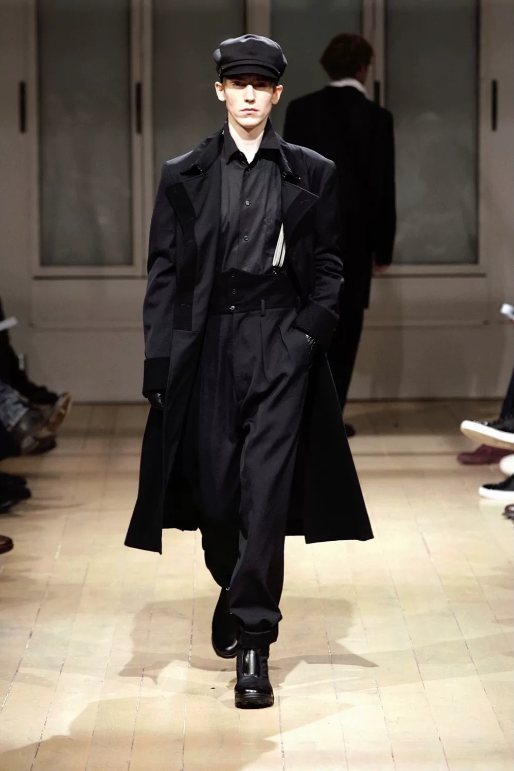 Yohji Yamamoto 08AW Leather Collar Shirt — front