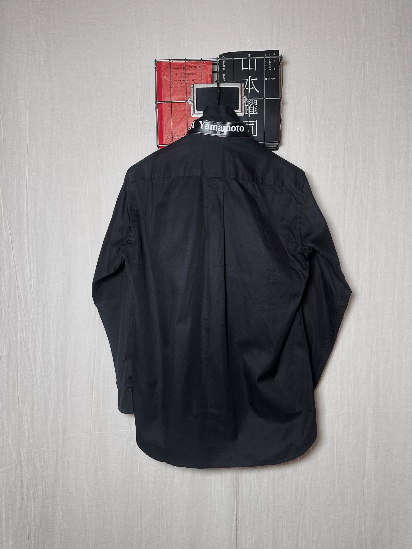 Yohji Yamamoto 08AW Leather Collar Shirt — label