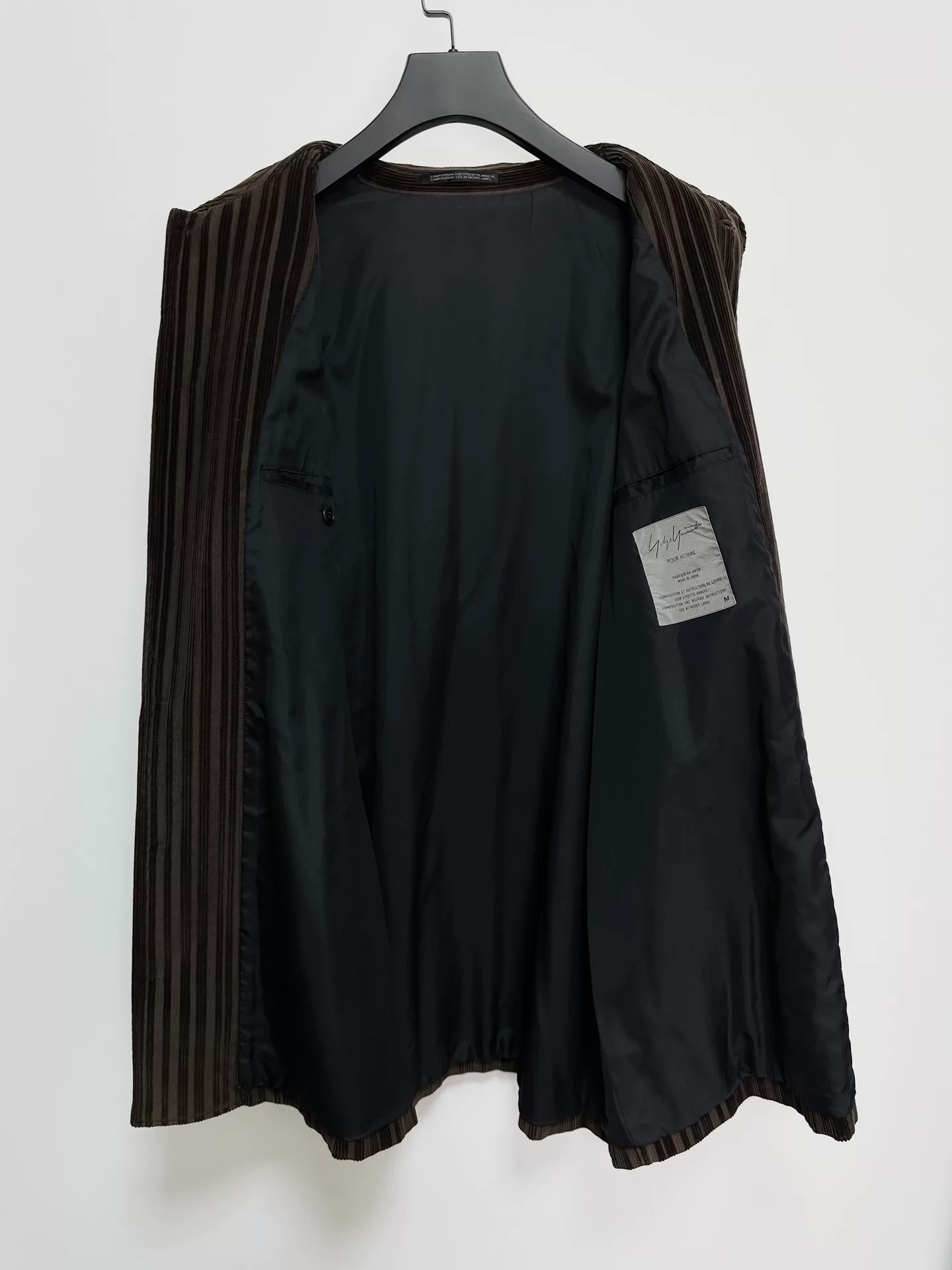 Yohji Yamamoto 96AW Corduroy Runway Coat — back