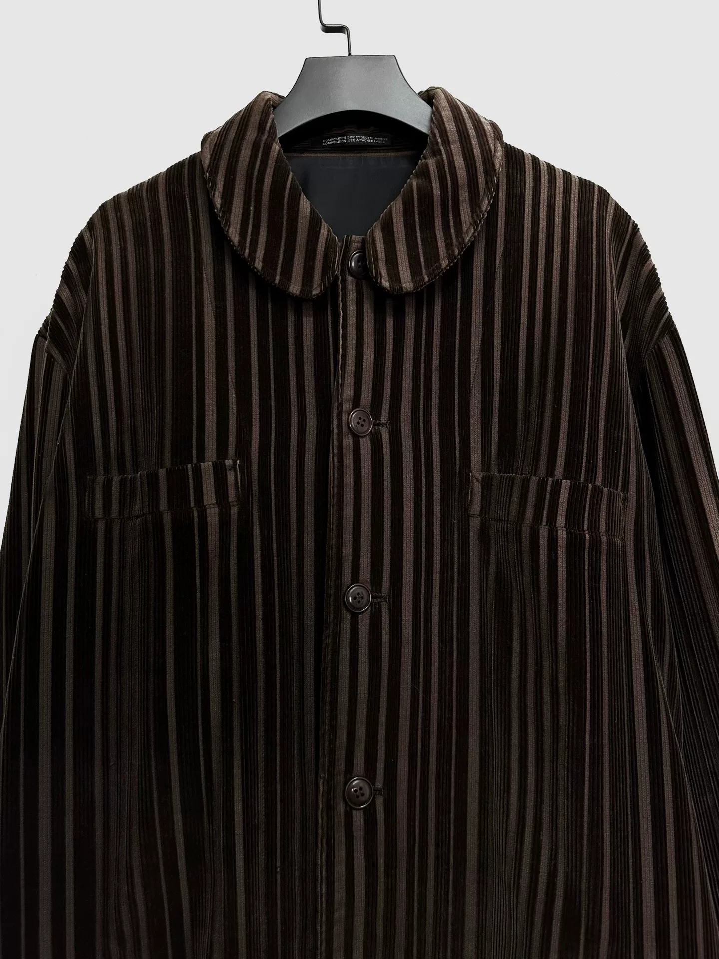 Yohji Yamamoto 96AW Corduroy Runway Coat — label