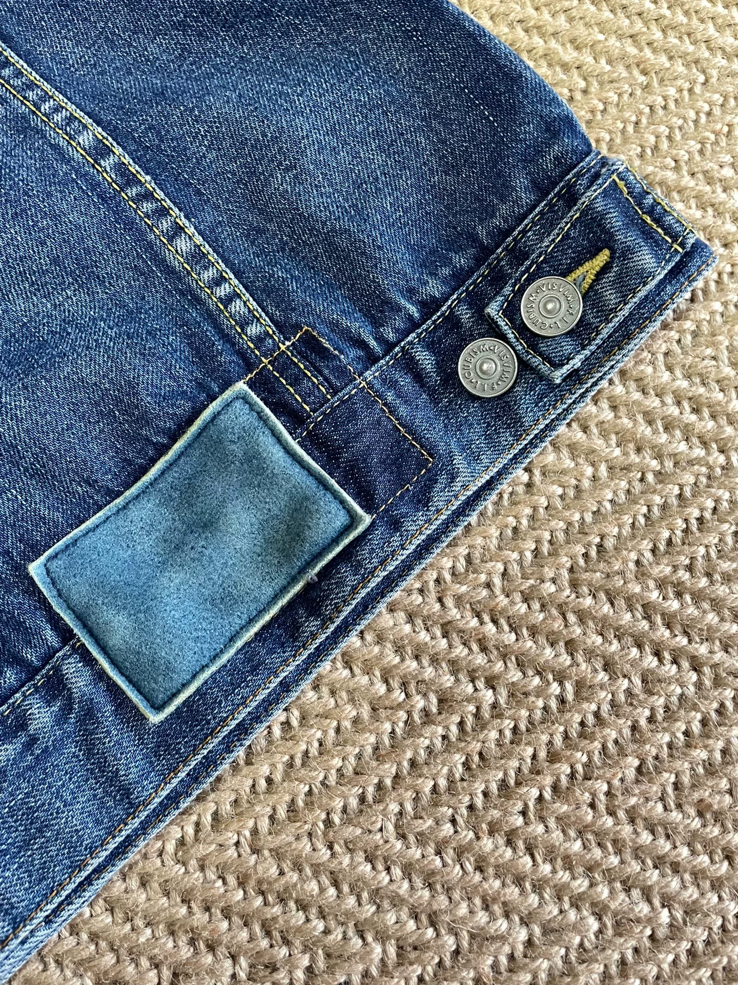 VISVIM SS 103 Damaged Washed Denim Jacket — label