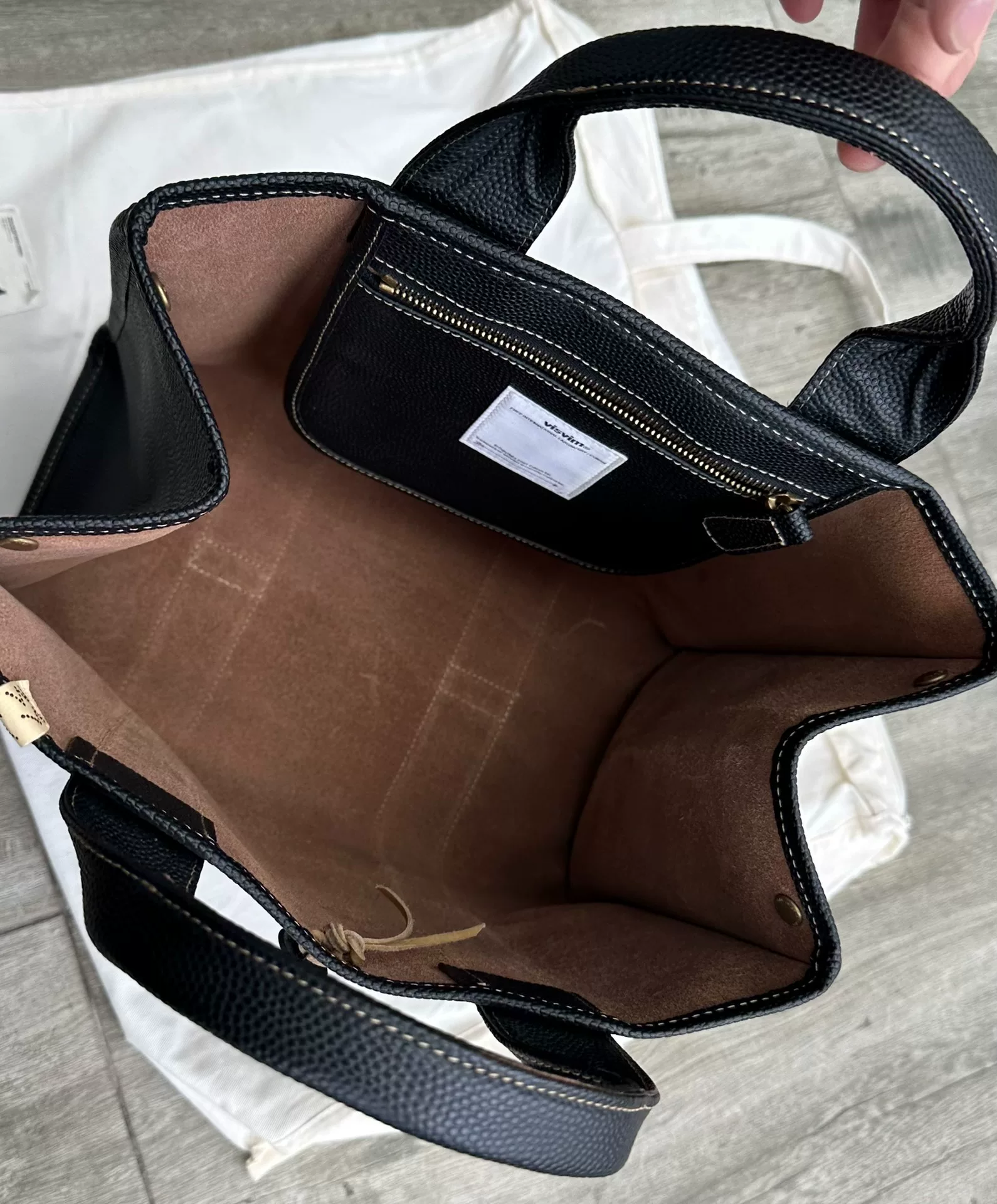Visvim Teton Tote Bag (Sixth Man) — label