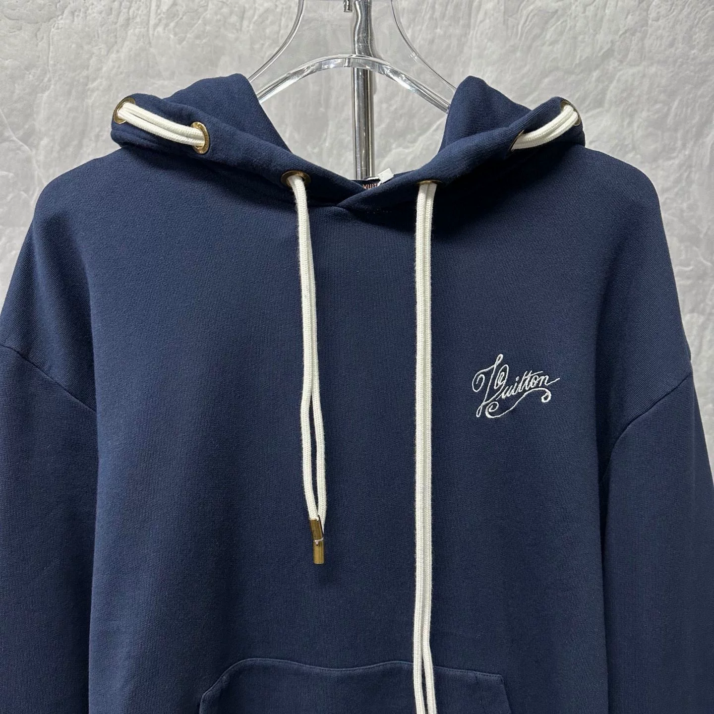 Louis Vuitton FW24 Logo Embroidered Hoodie — front