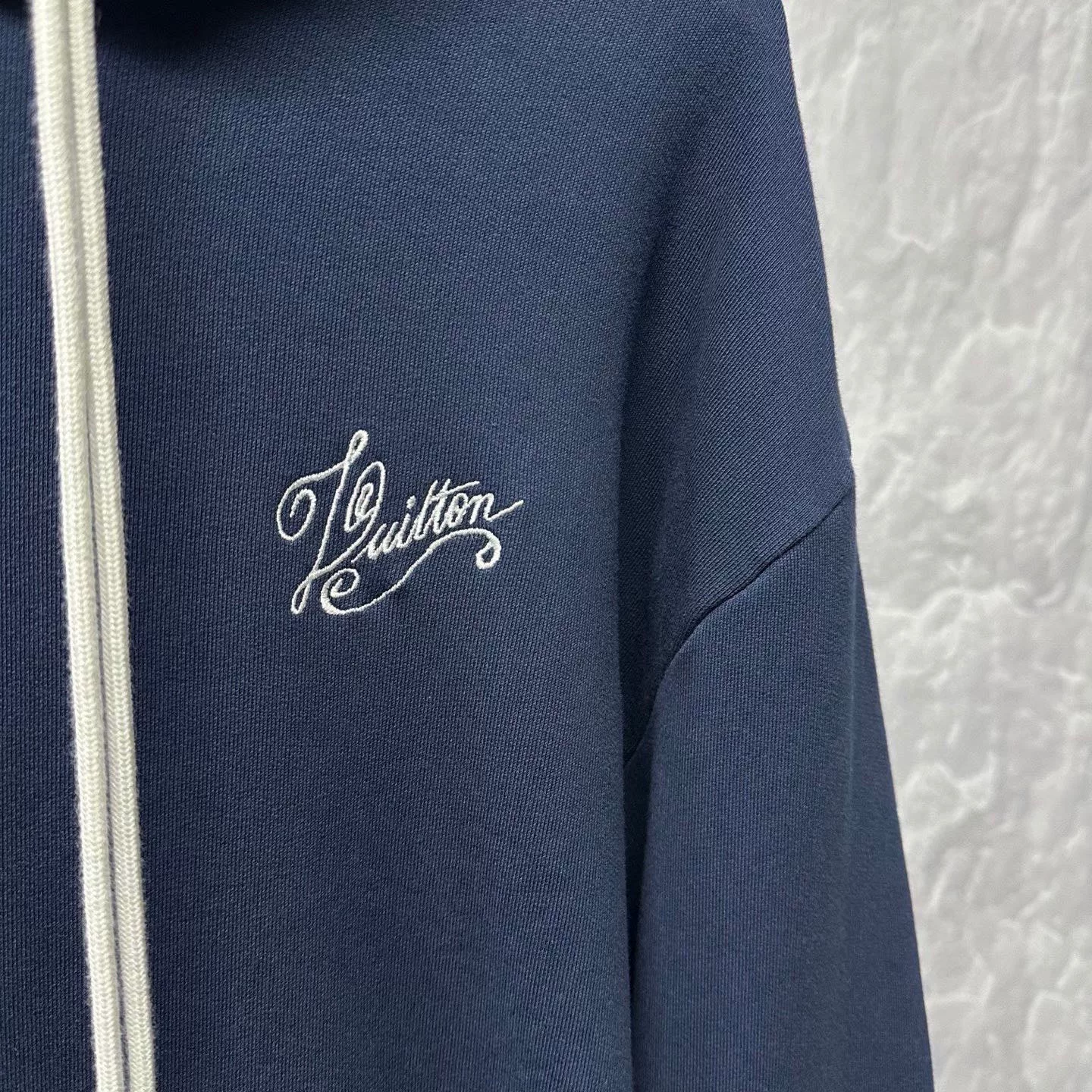 Louis Vuitton FW24 Logo Embroidered Hoodie — detail