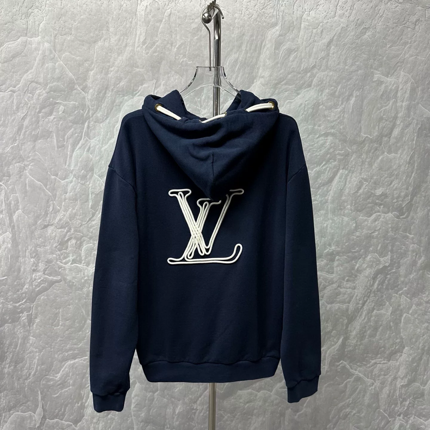 Louis Vuitton FW24 Logo Embroidered Hoodie — back