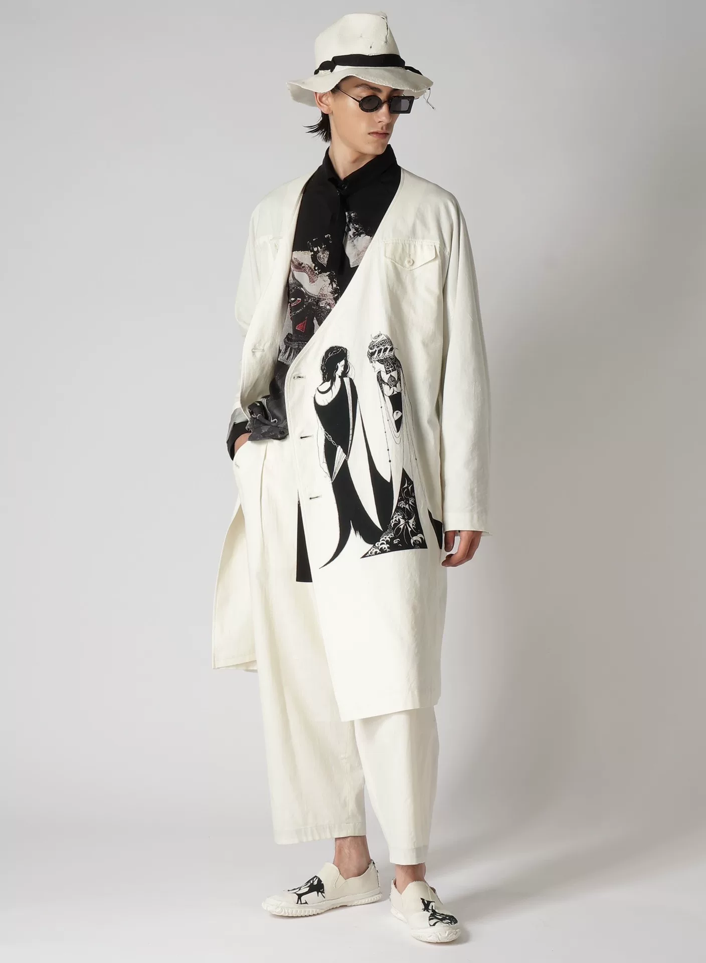 Yohji Yamamoto 24SS Salome Print Coat — back