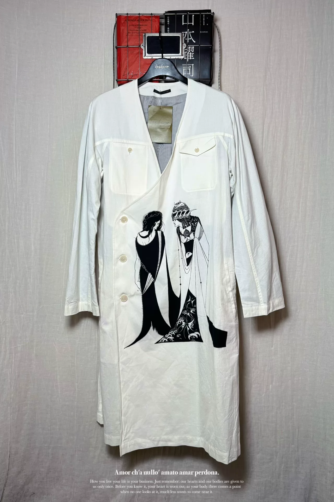 Yohji Yamamoto 24SS Salome Print Coat — front