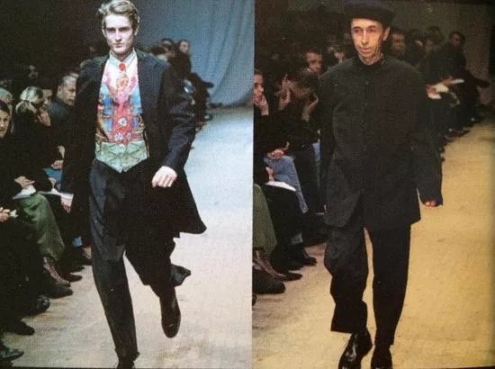 Yohji Yamamoto 95AW Collarless Double-Layer Coat — front