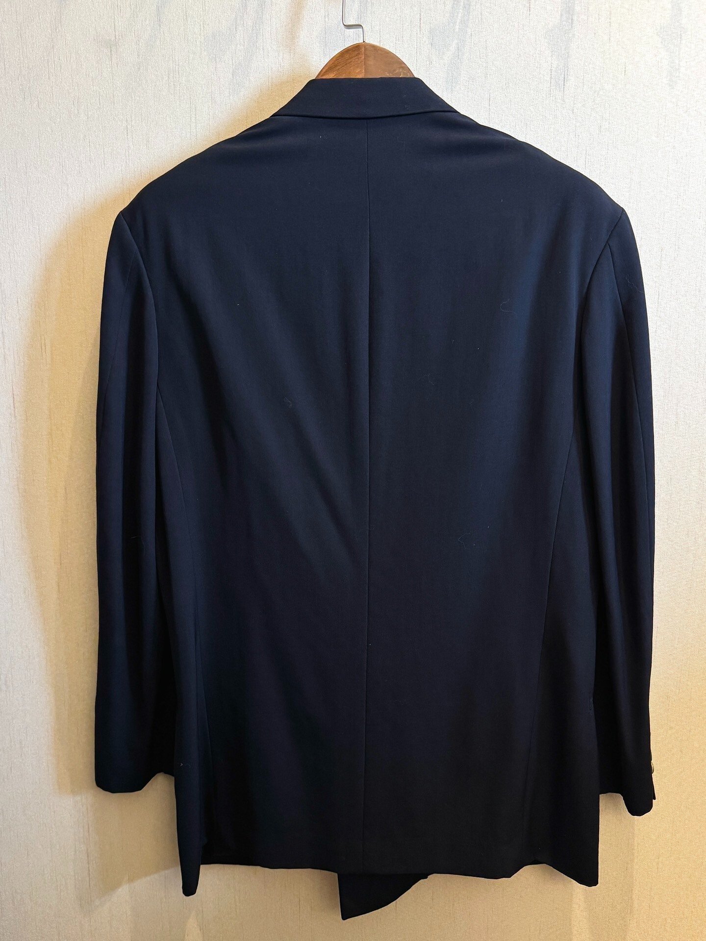 Yohji Yamamoto 93SS Dark Blue Double-Breasted Suit — detail
