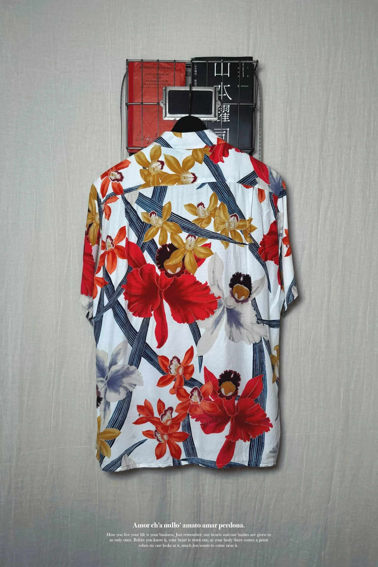 Yohji Yamamoto 02ss Cuban Collar Orchid Shirt — label
