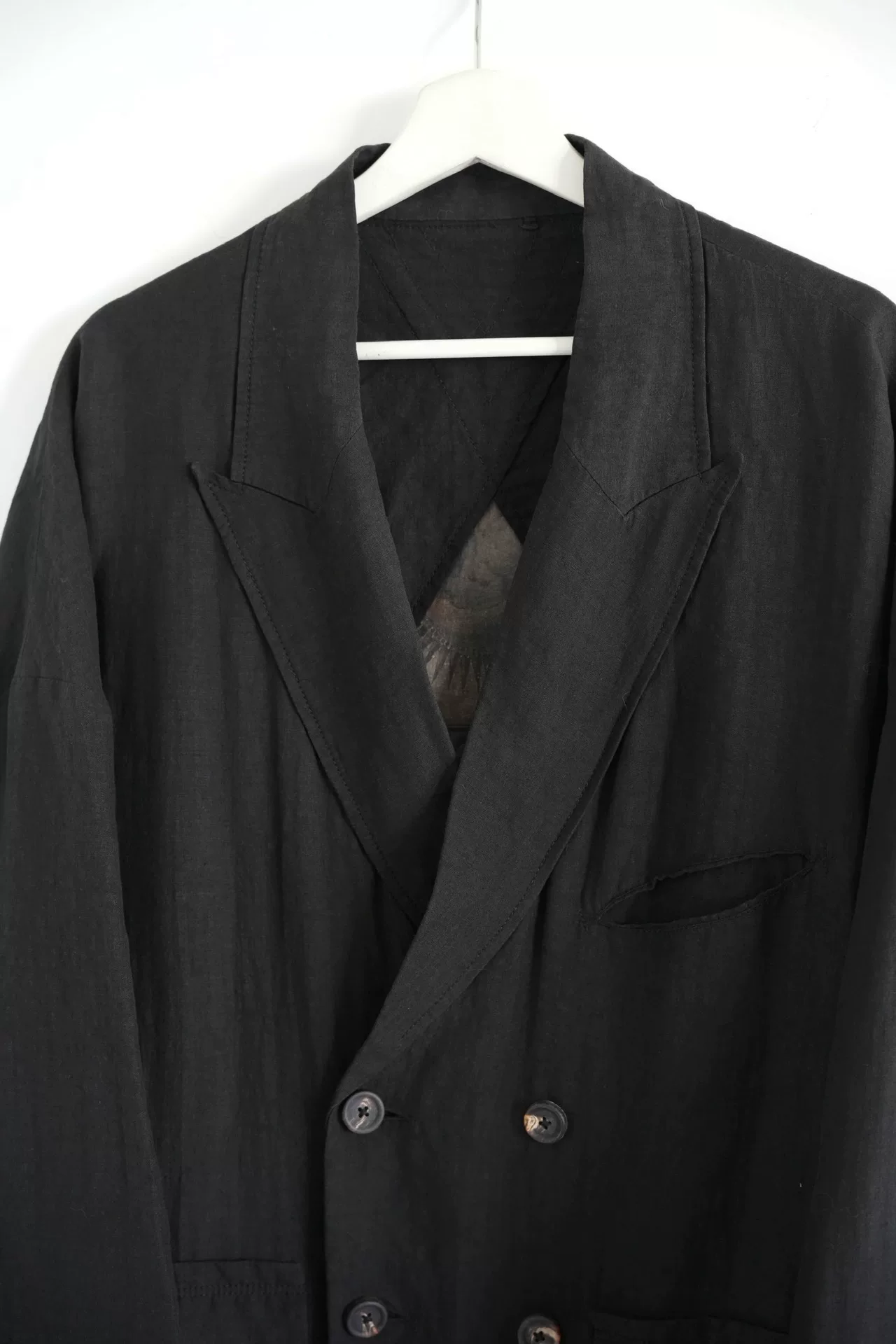 Ziggy Chen 22SS Double-Breasted Coat — label