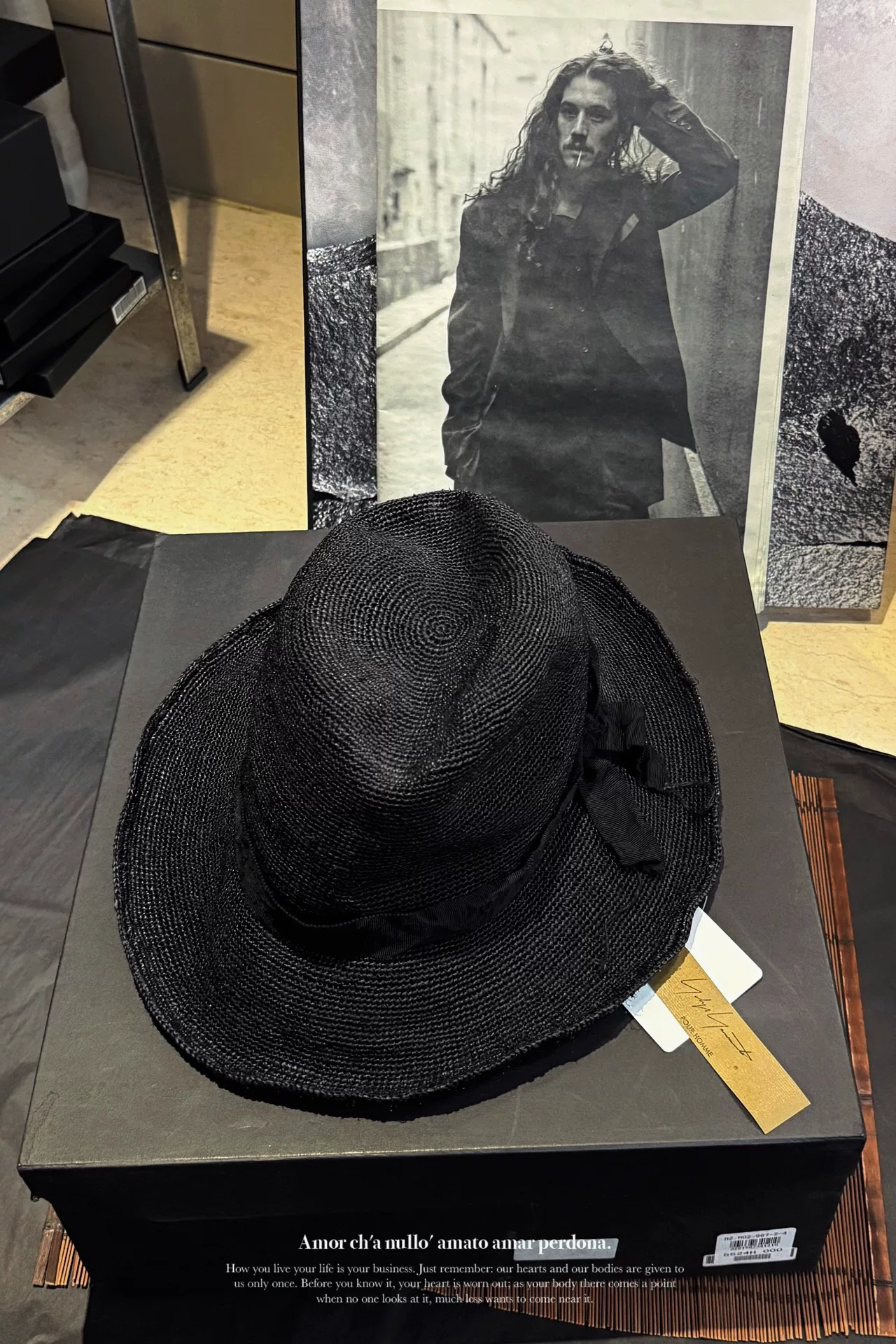 Yohji Yamamoto 23SS Raffia Straw Hat — front
