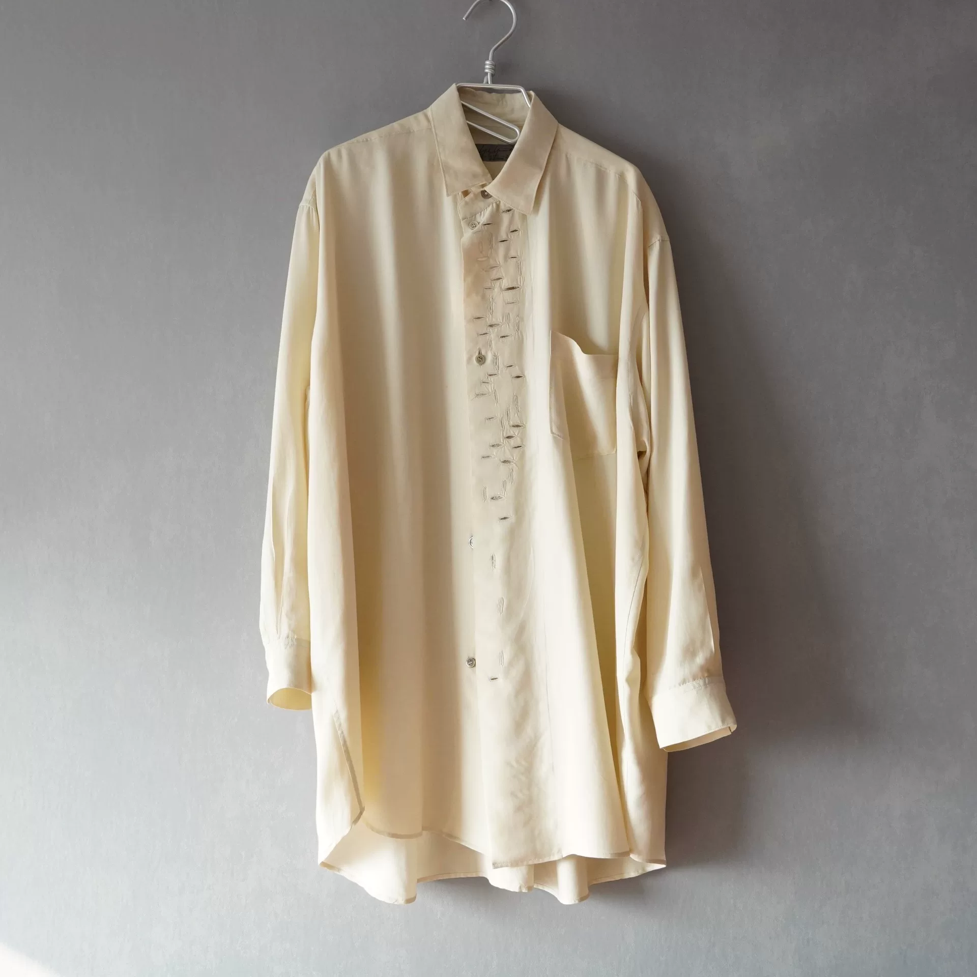 Yohji Yamamoto 92SS Cream Silk Shirt