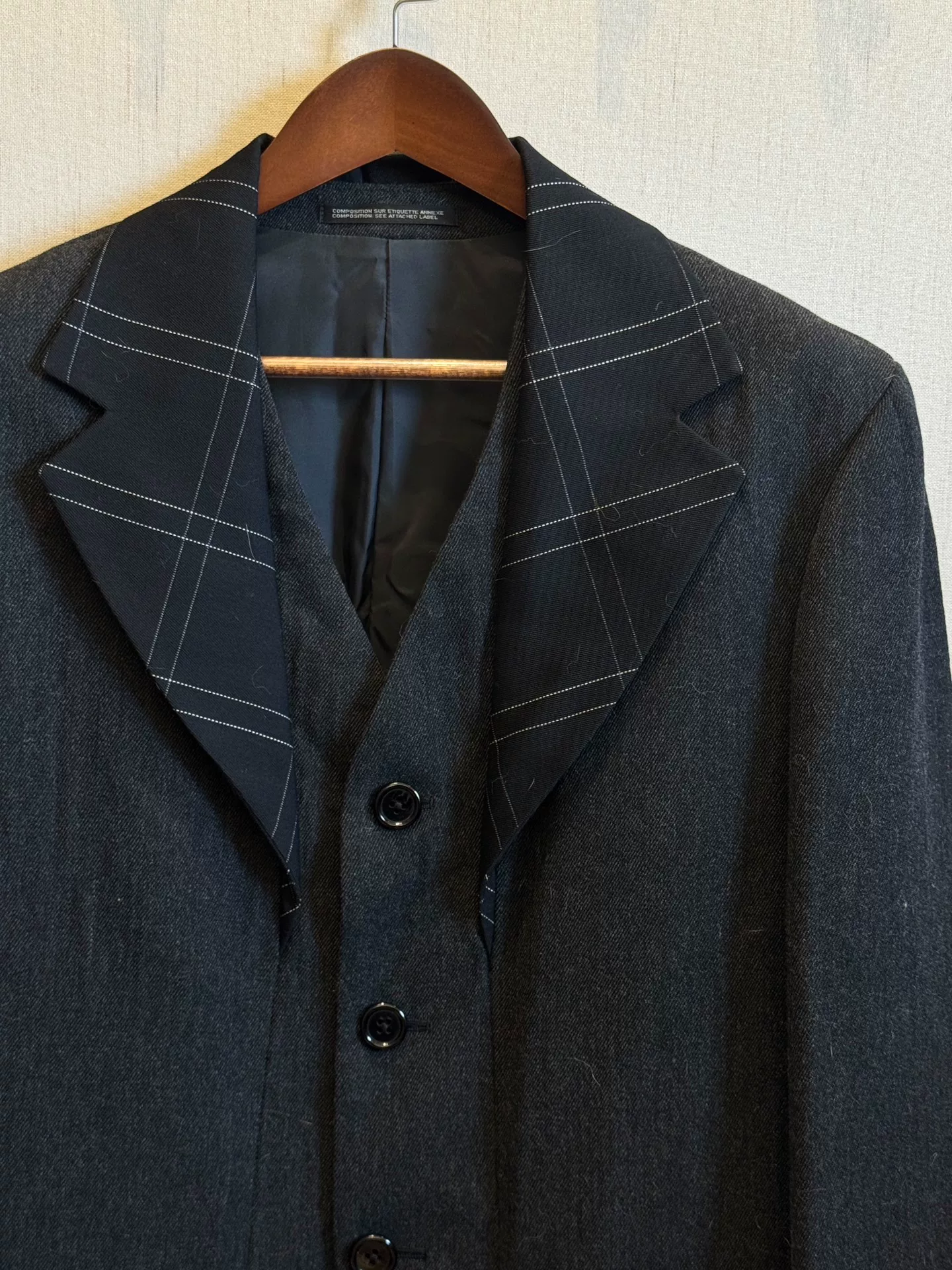 Yohji Yamamoto 99aw Gray Wool Coat — front