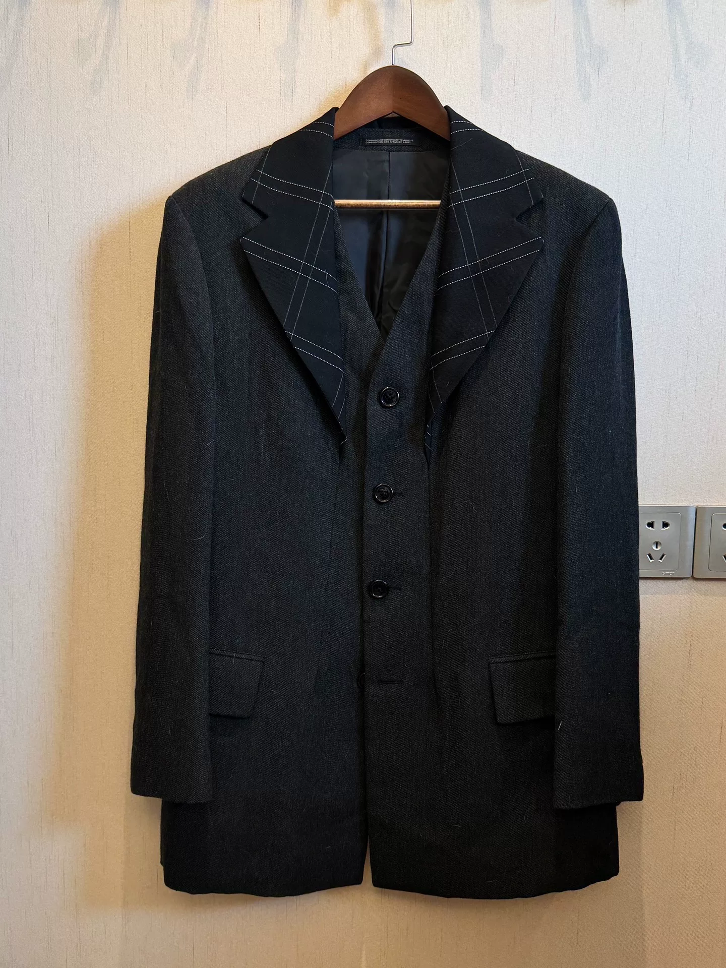 Yohji Yamamoto 99aw Gray Wool Coat