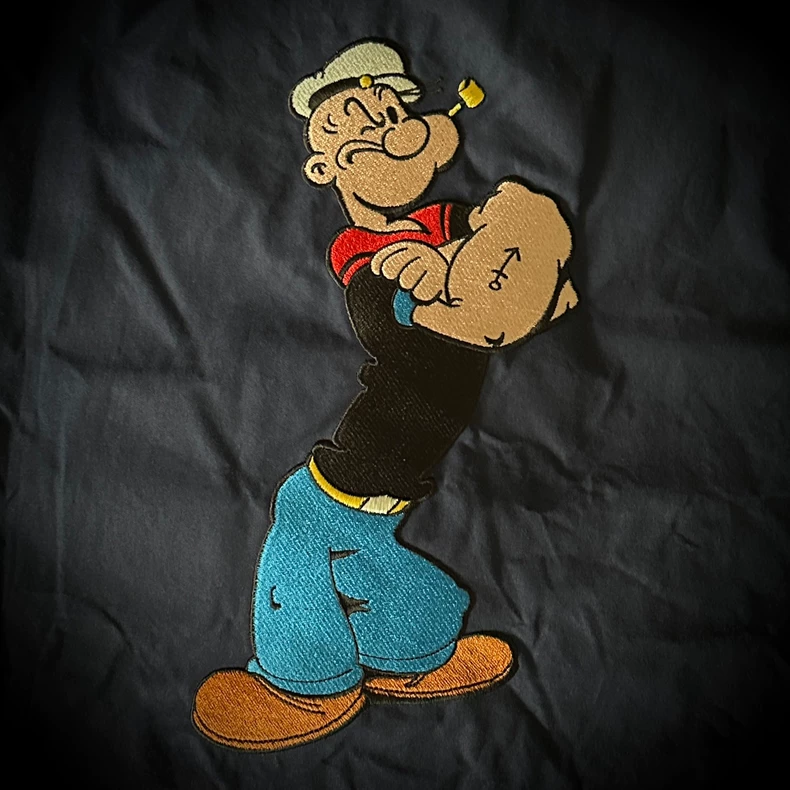 Noah x Barbour x Popeye Blue Jacket — front