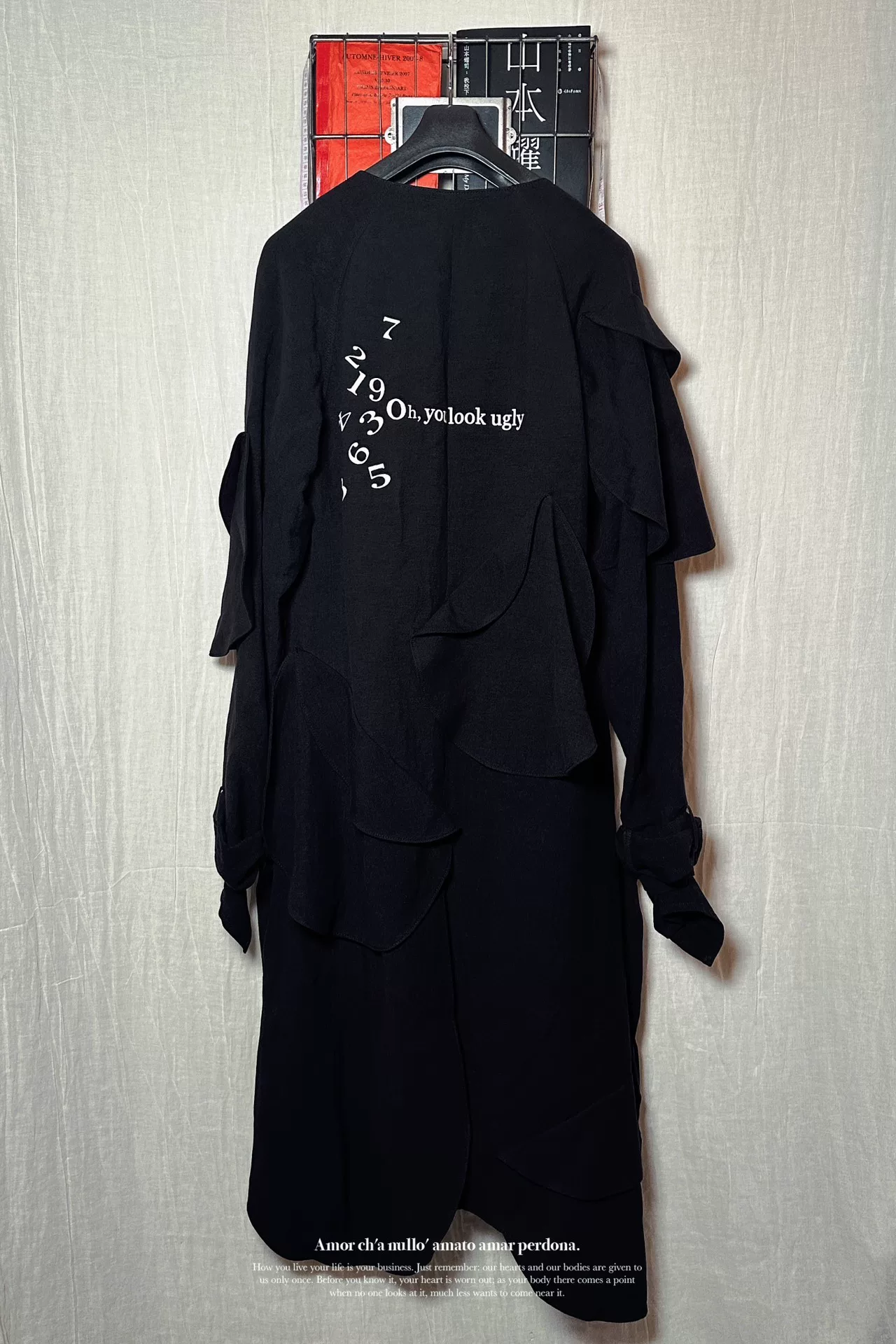 Yohji Yamamoto 24SS Ugly Oversized Coat — label