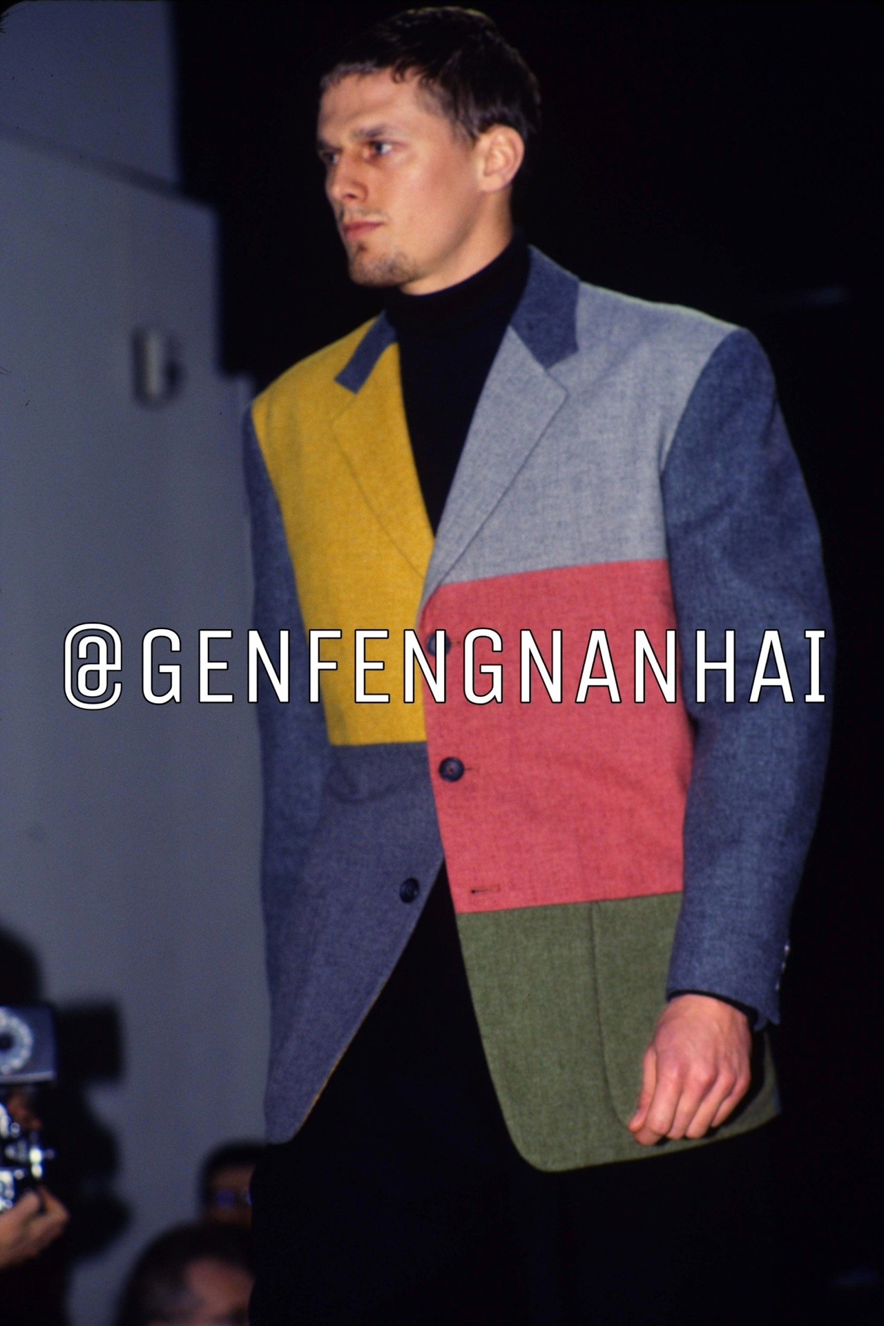 Yohji Yamamoto 90AW Patchwork Blazer — label