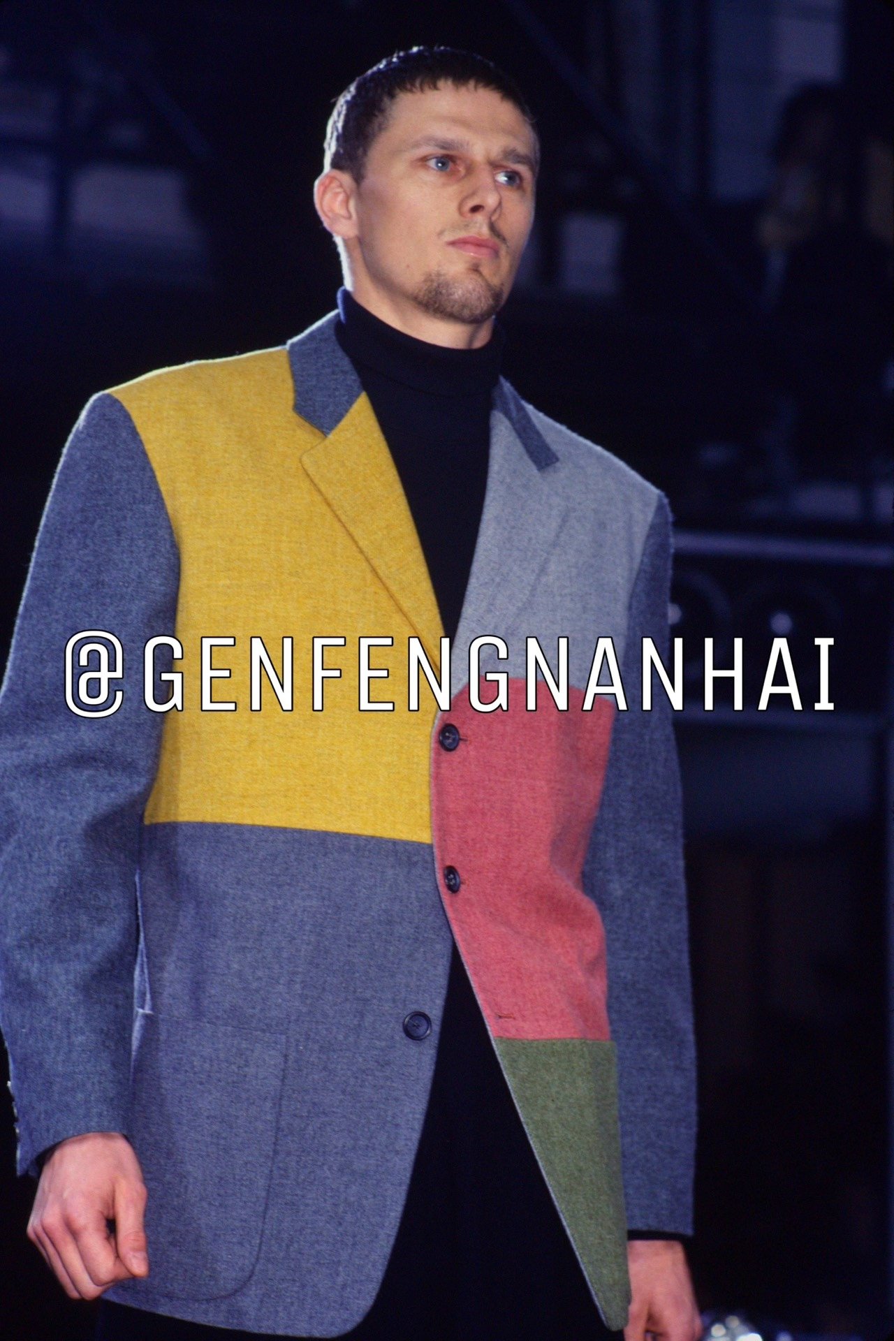 Yohji Yamamoto 90AW Patchwork Blazer — back