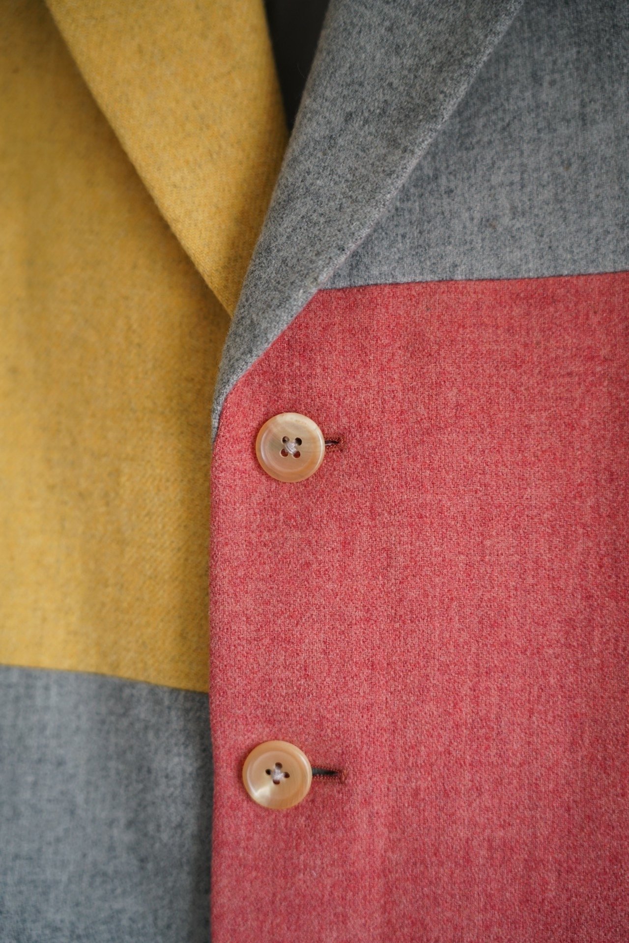 Yohji Yamamoto 90AW Patchwork Blazer — detail