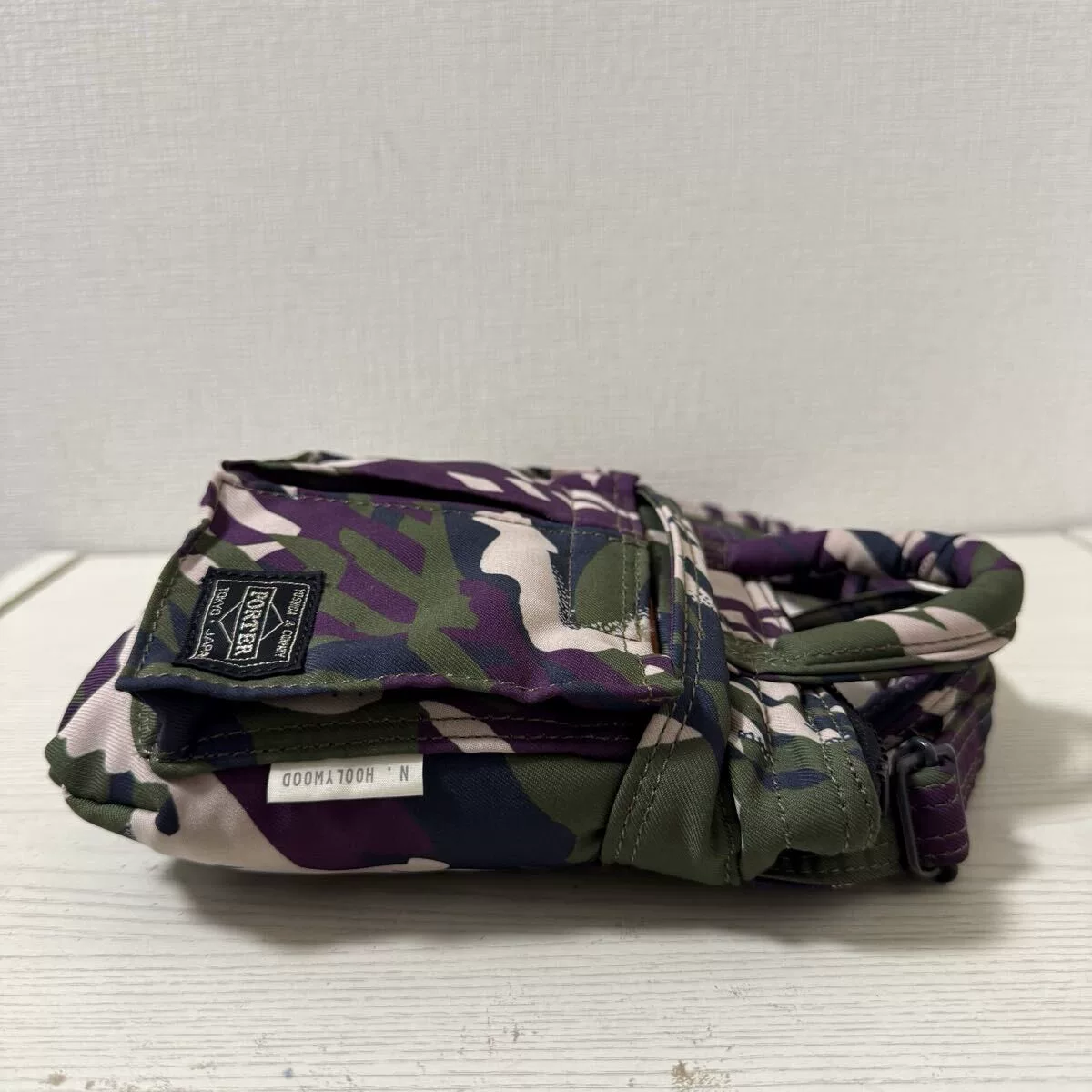 porter x n.hoolywood purple camo 2way bag — label