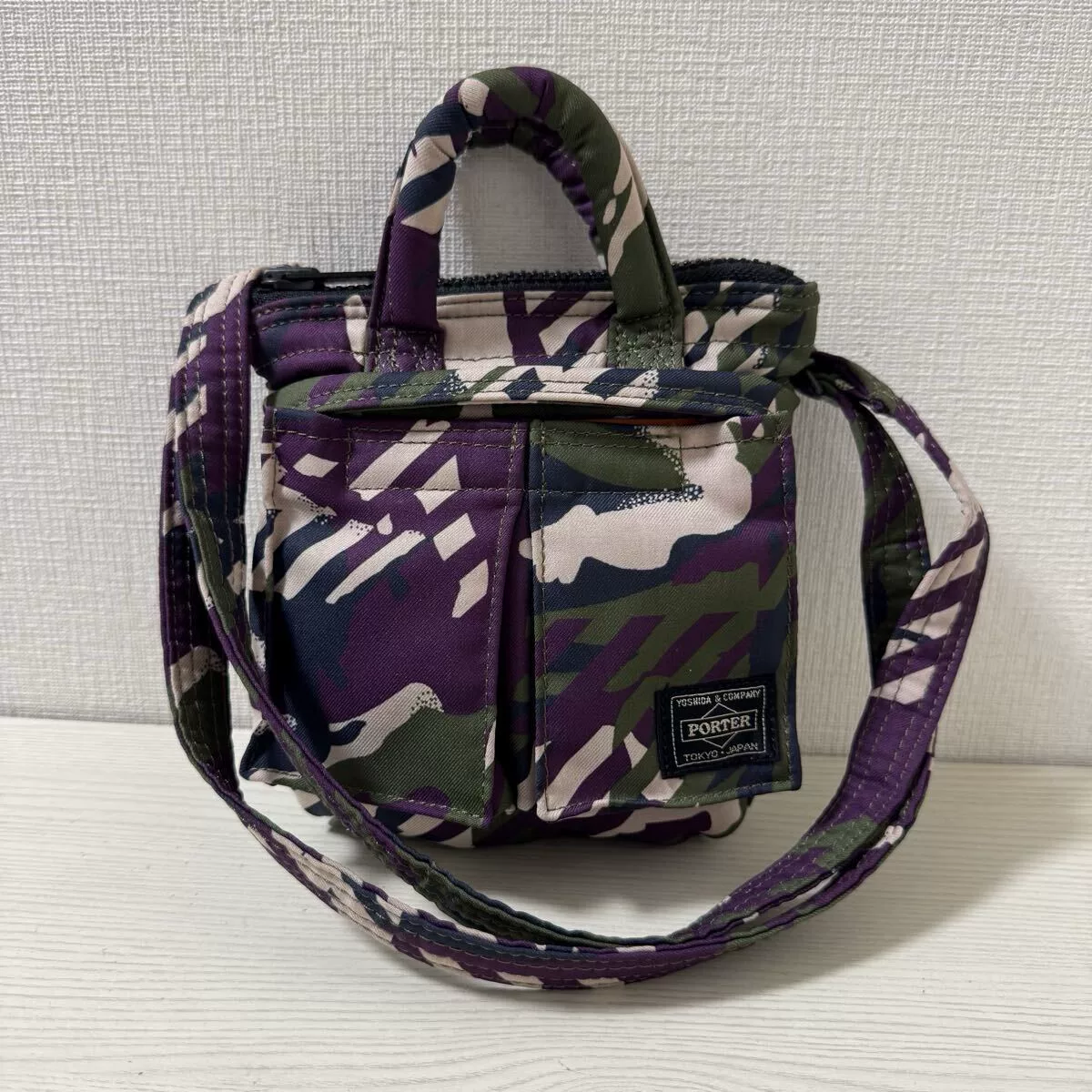 porter x n.hoolywood purple camo 2way bag