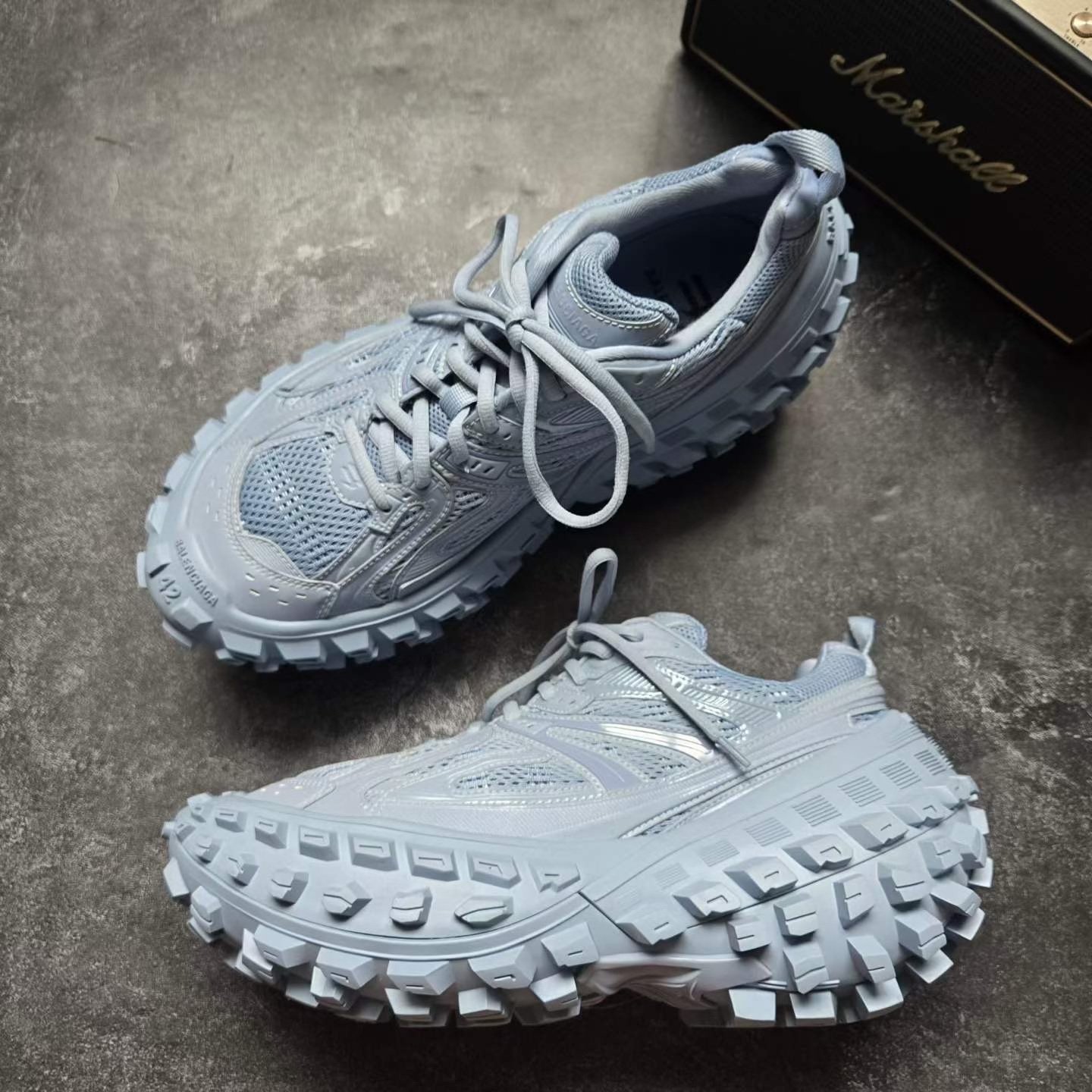 Balenciaga Defender Tire Shoes Blue — detail