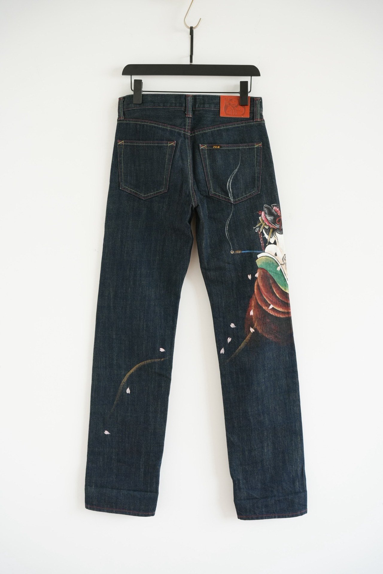 ZEN Kyoto Geisha Hand-painted Jeans