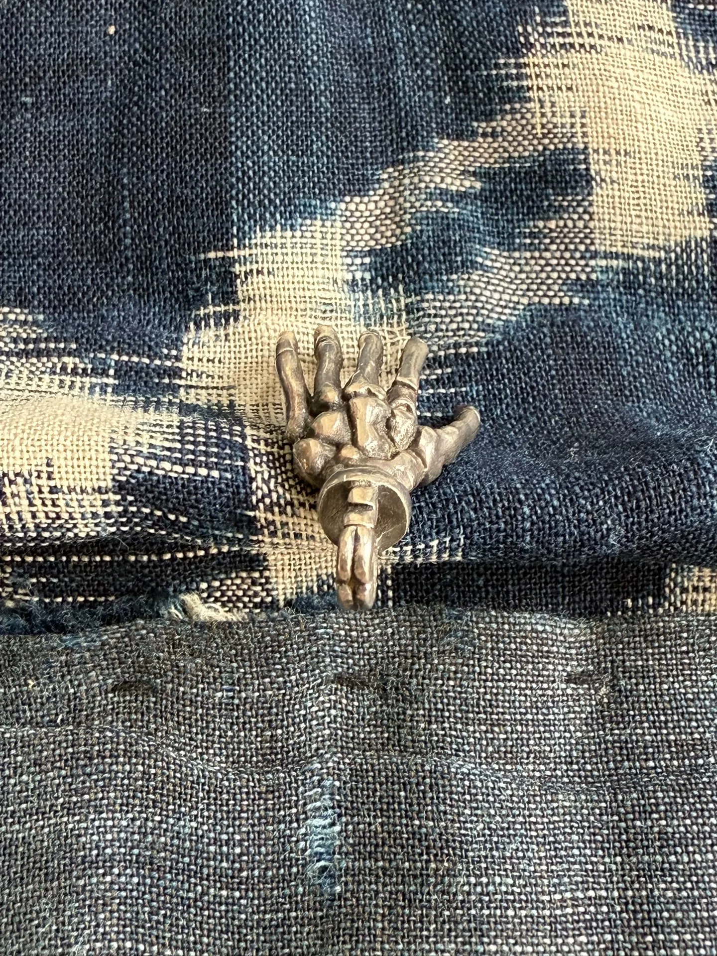 The Great Frog Ghost Hand Silver Pendant — label