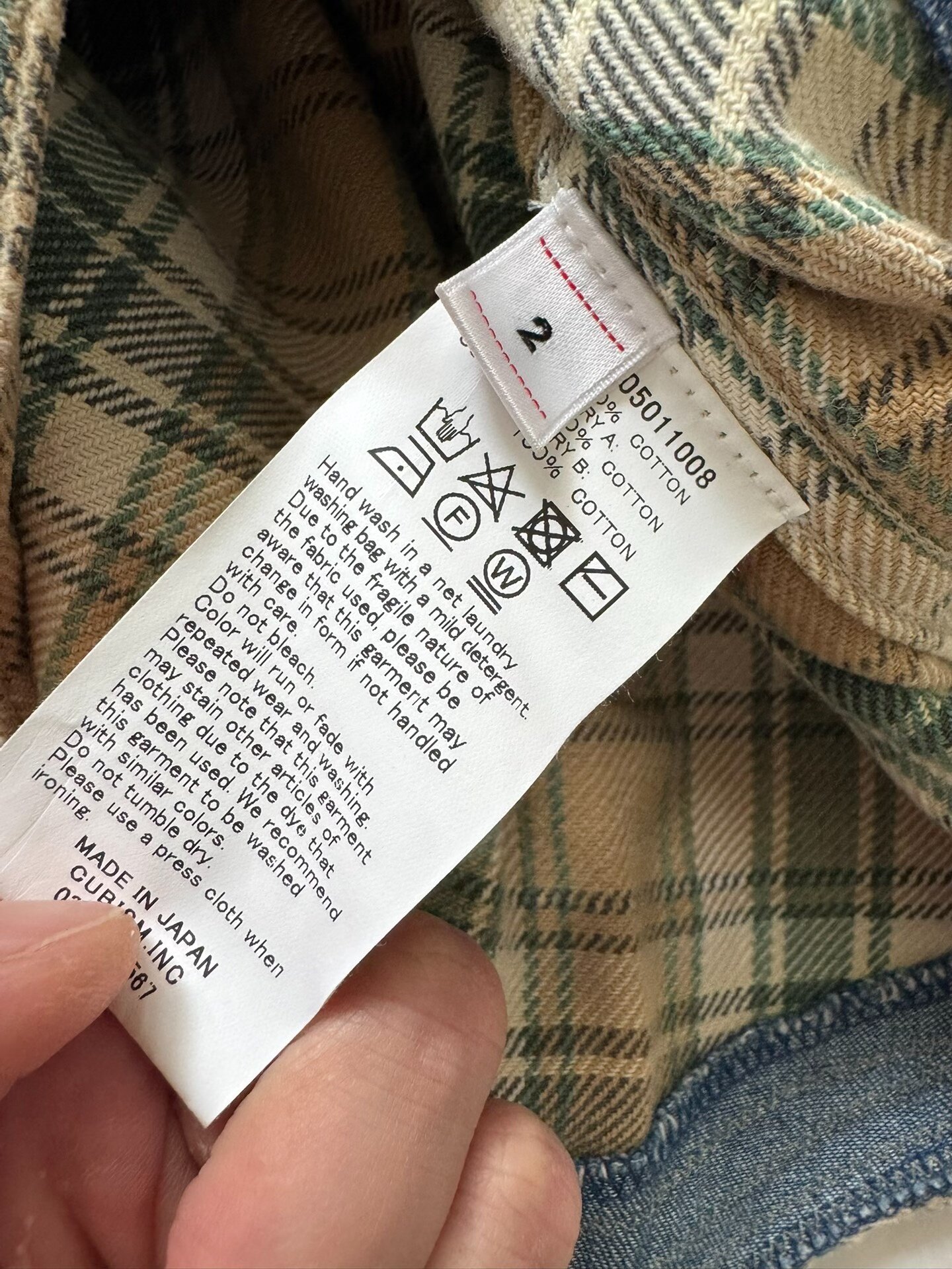 VISVIM 20SS LUMBER SHIRT CRASH — label