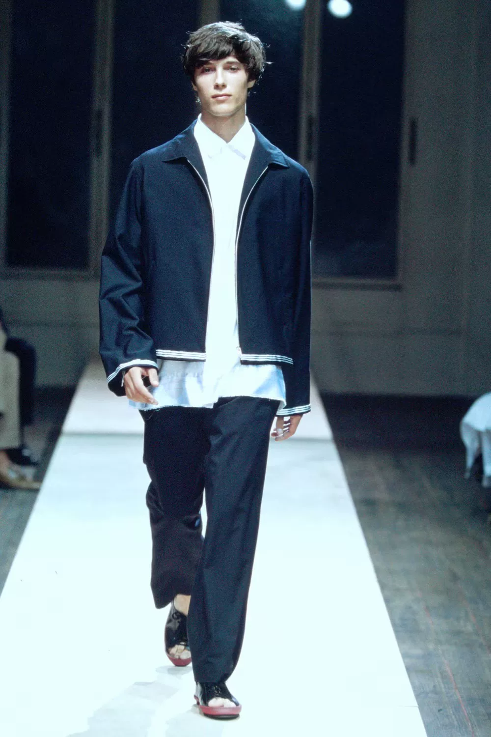 Yohji Yamamoto 02SS Runway Zip Wool Jacket — front