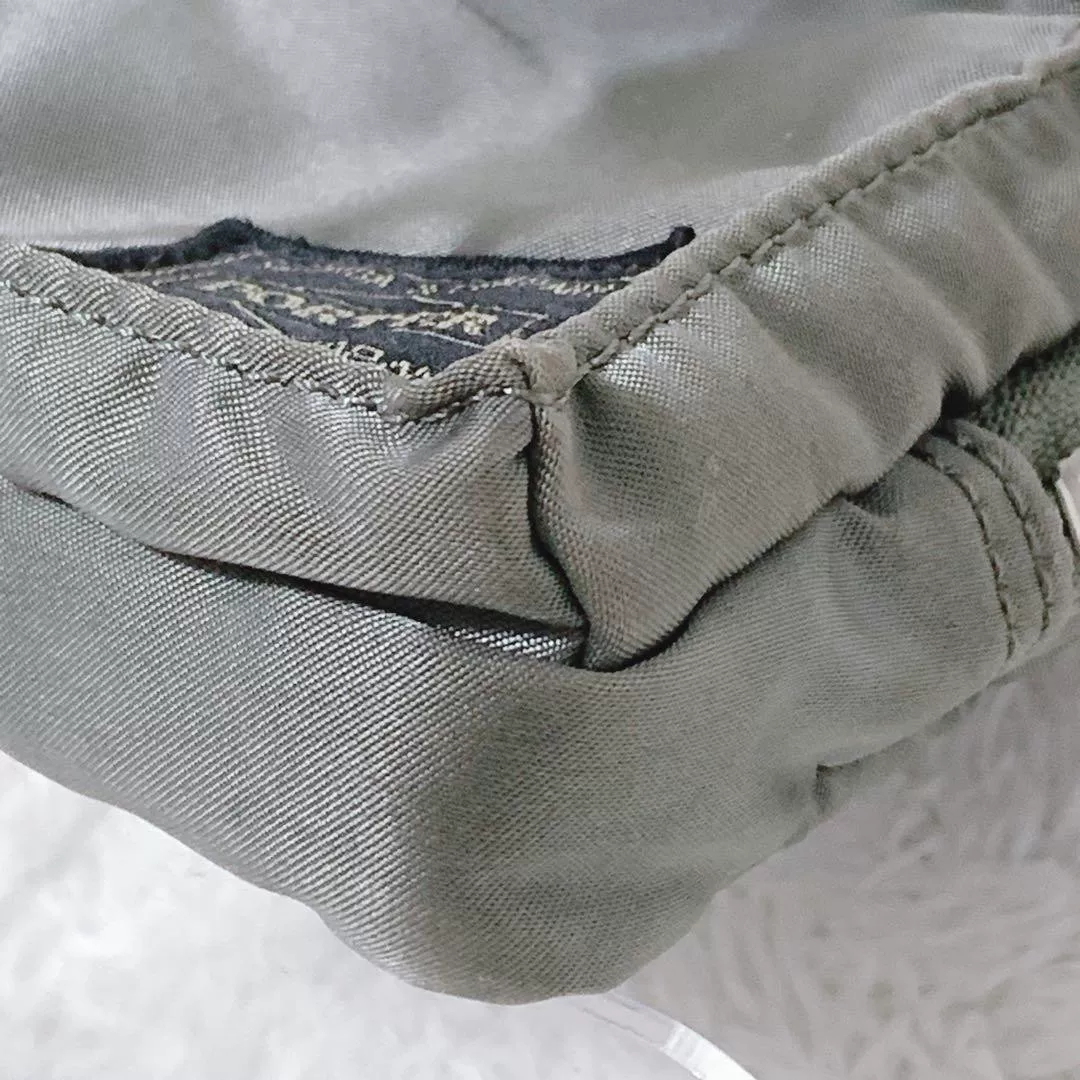 PORTER Green Nylon Camera Bag — label