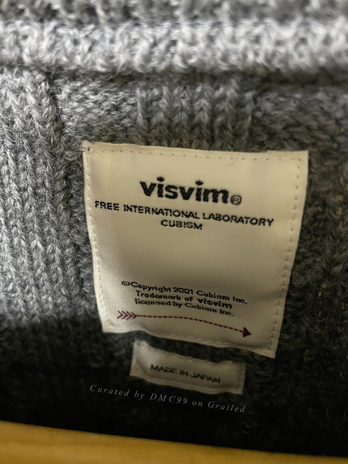 visvim Fisherman Cable Knit Sweater 18AW — label