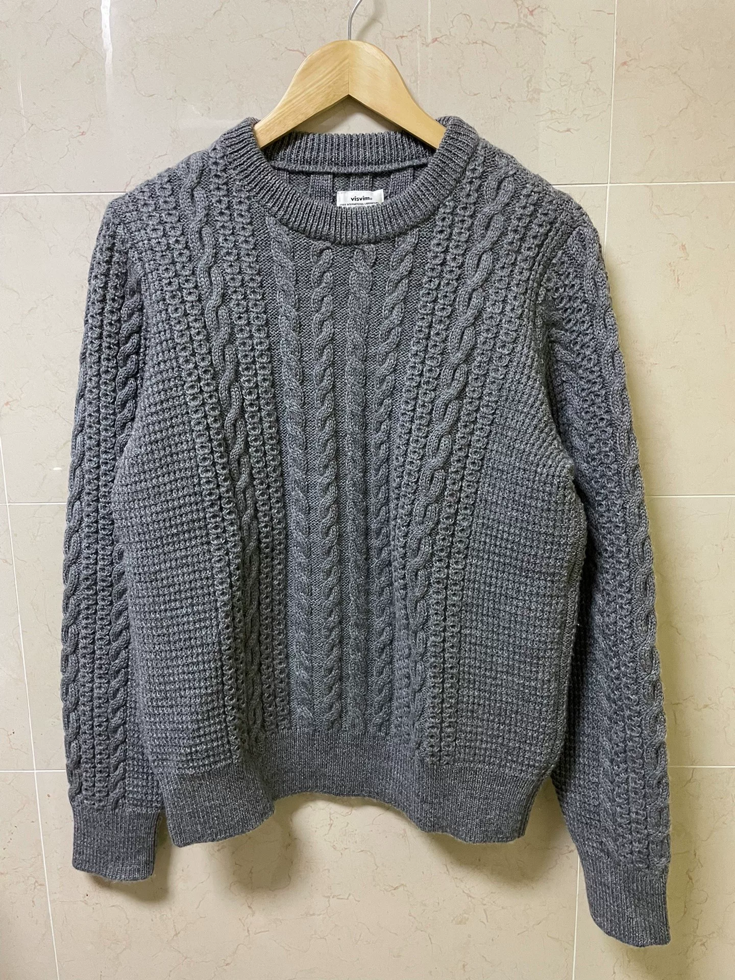 visvim Fisherman Cable Knit Sweater 18AW — front