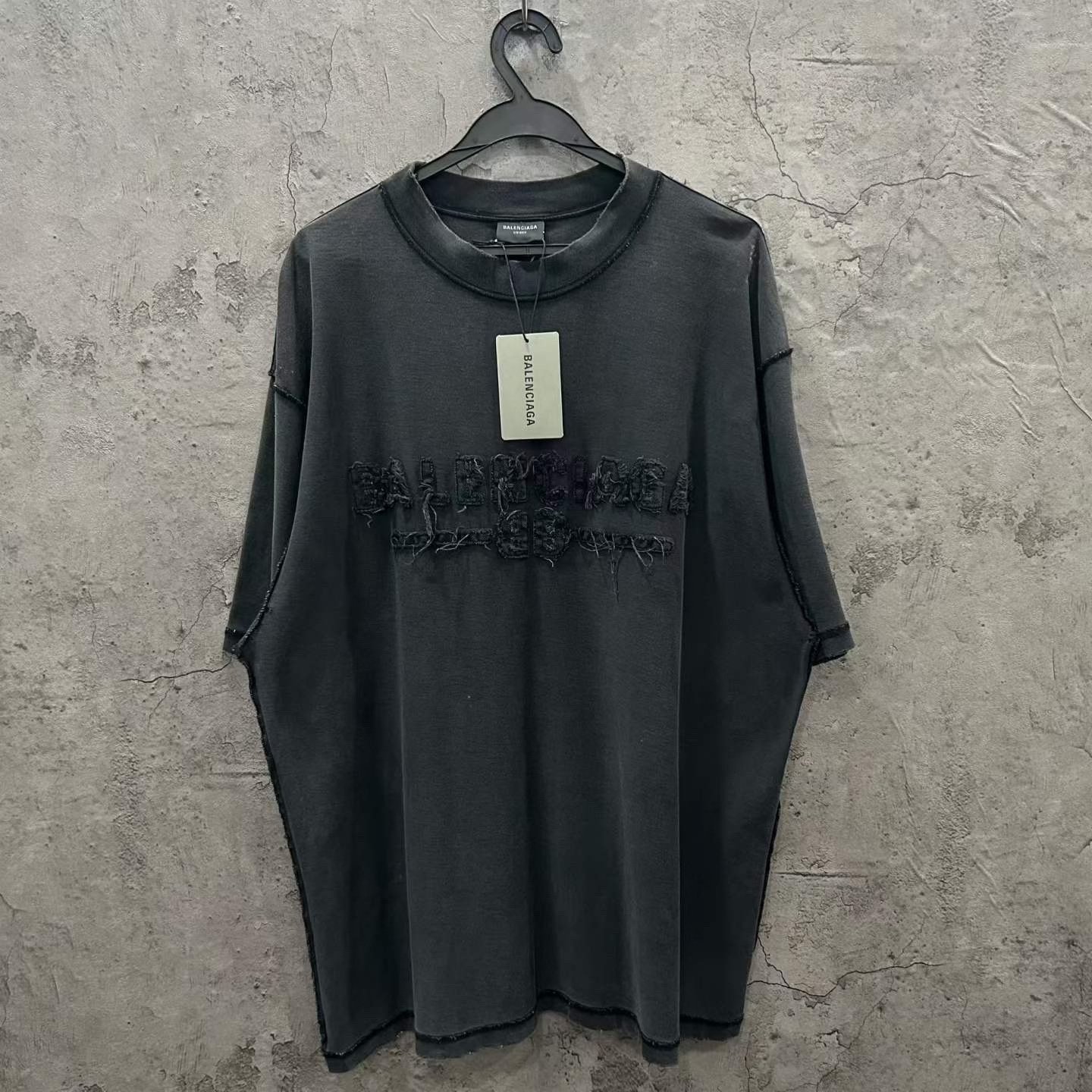Balenciaga Oversized Patch Logo Short-Sleeve T-Shirt