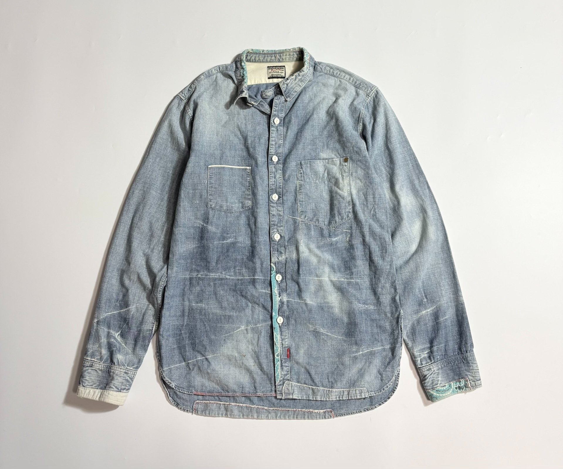 ANACHRONORM Distressed Denim Shirt