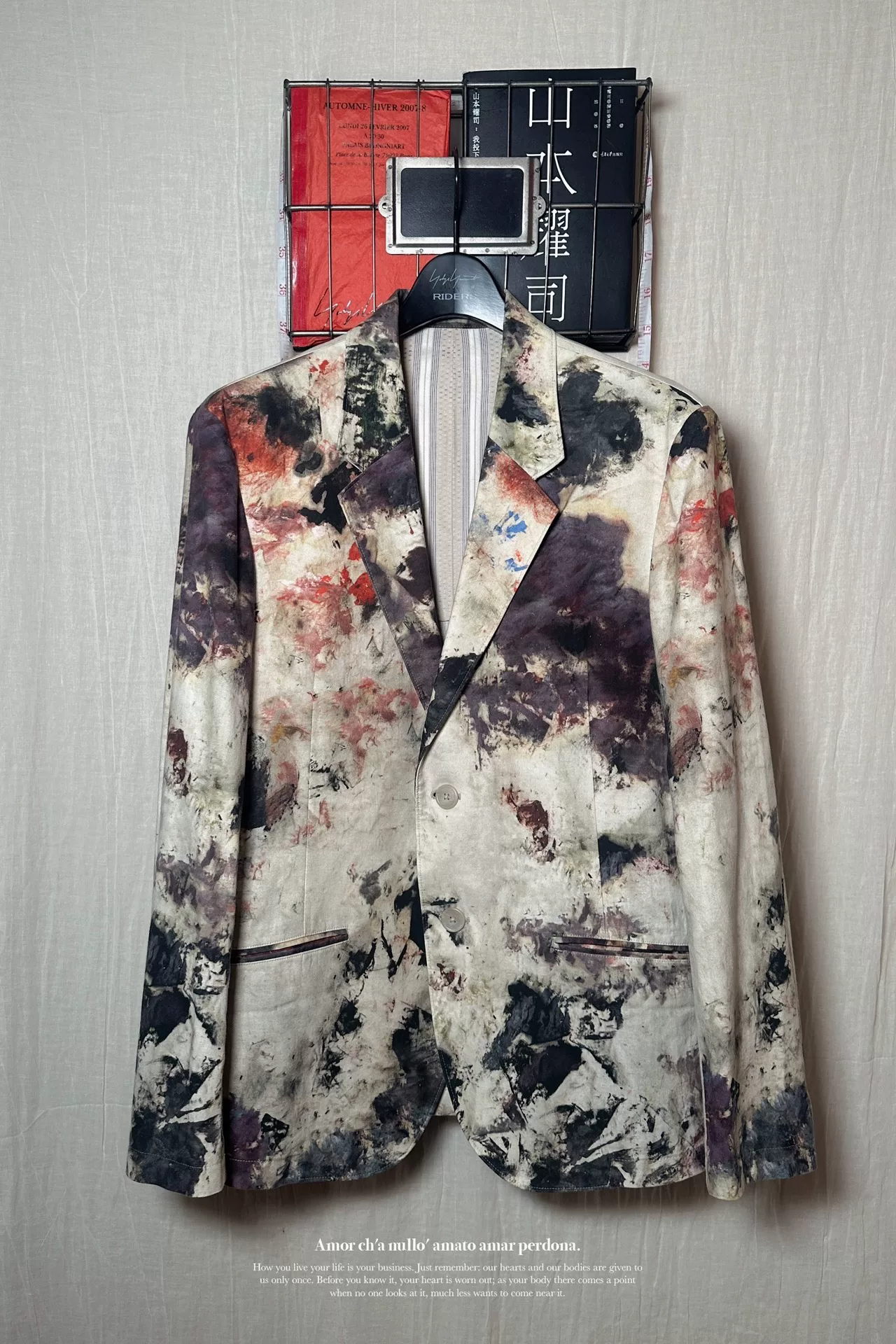 Yohji Yamamoto 18SS Splatter Ink Suit