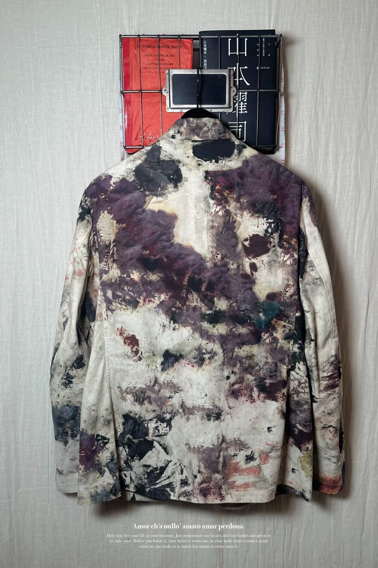 Yohji Yamamoto 18SS Splatter Ink Suit — detail