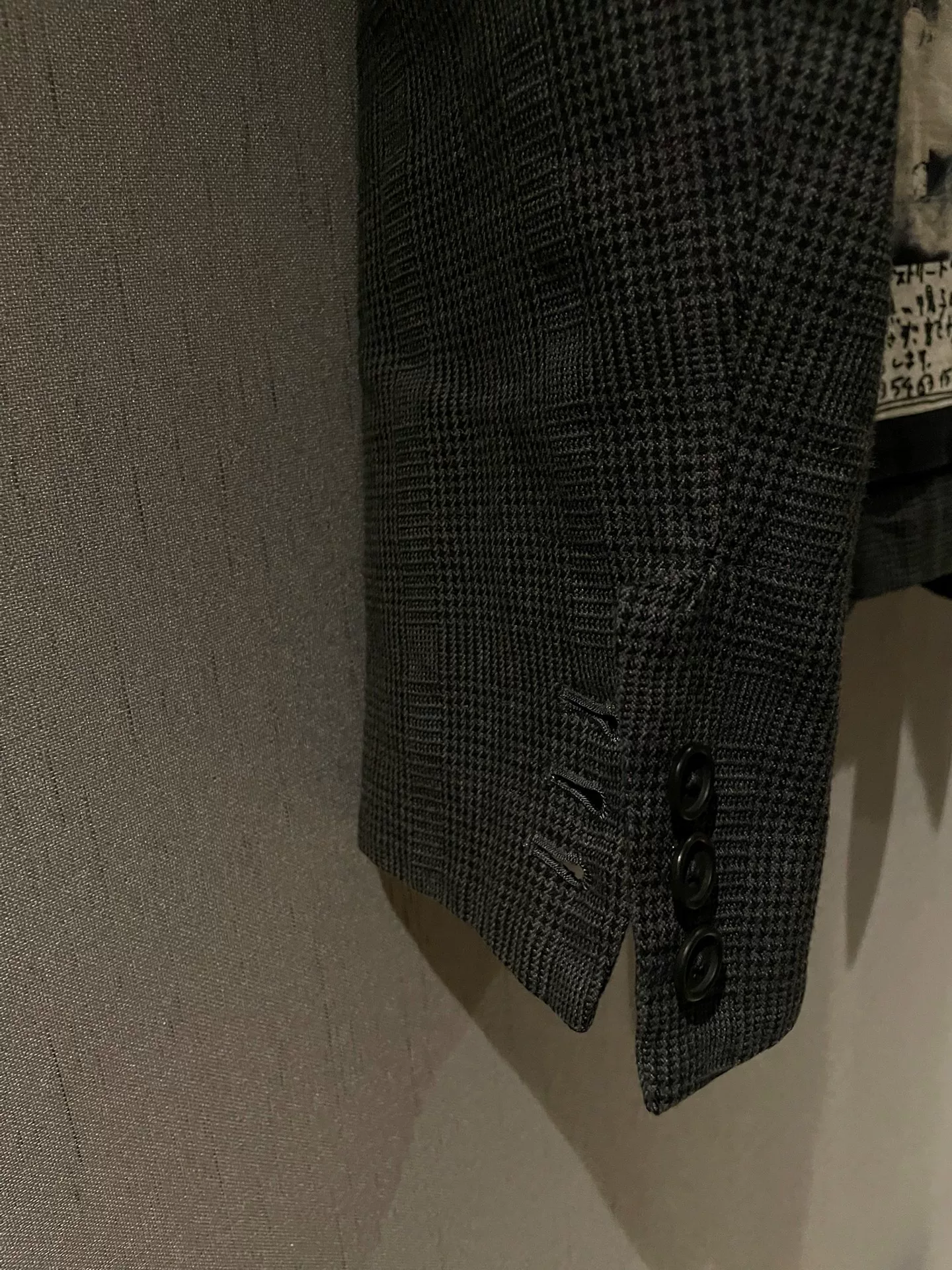 Yohji Yamamoto 15SS Plaid Jacket — detail