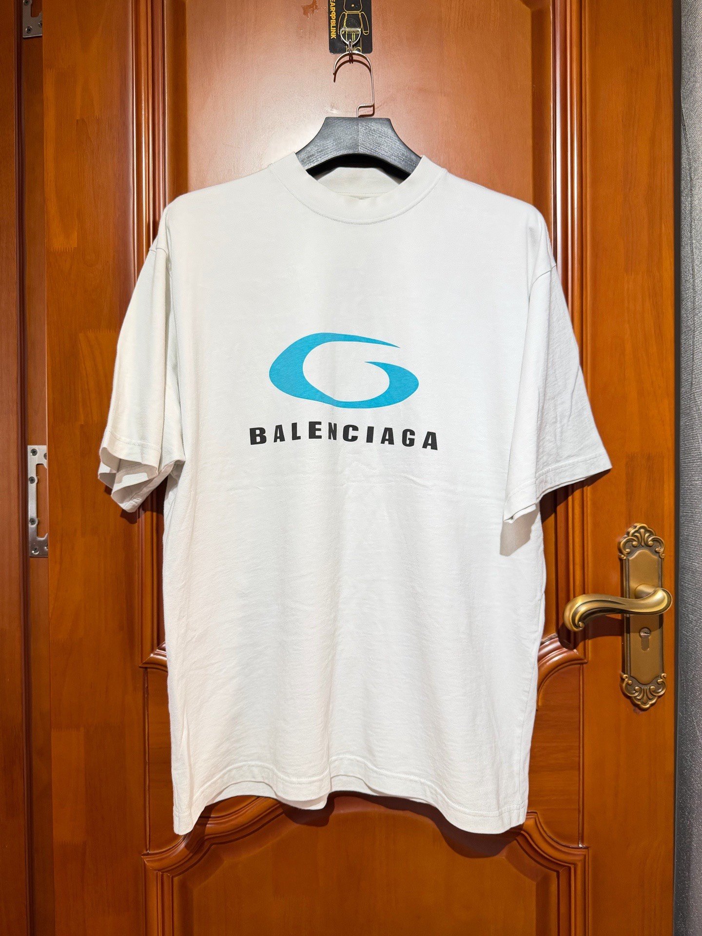 Balenciaga White Logo Short Sleeve T-Shirt