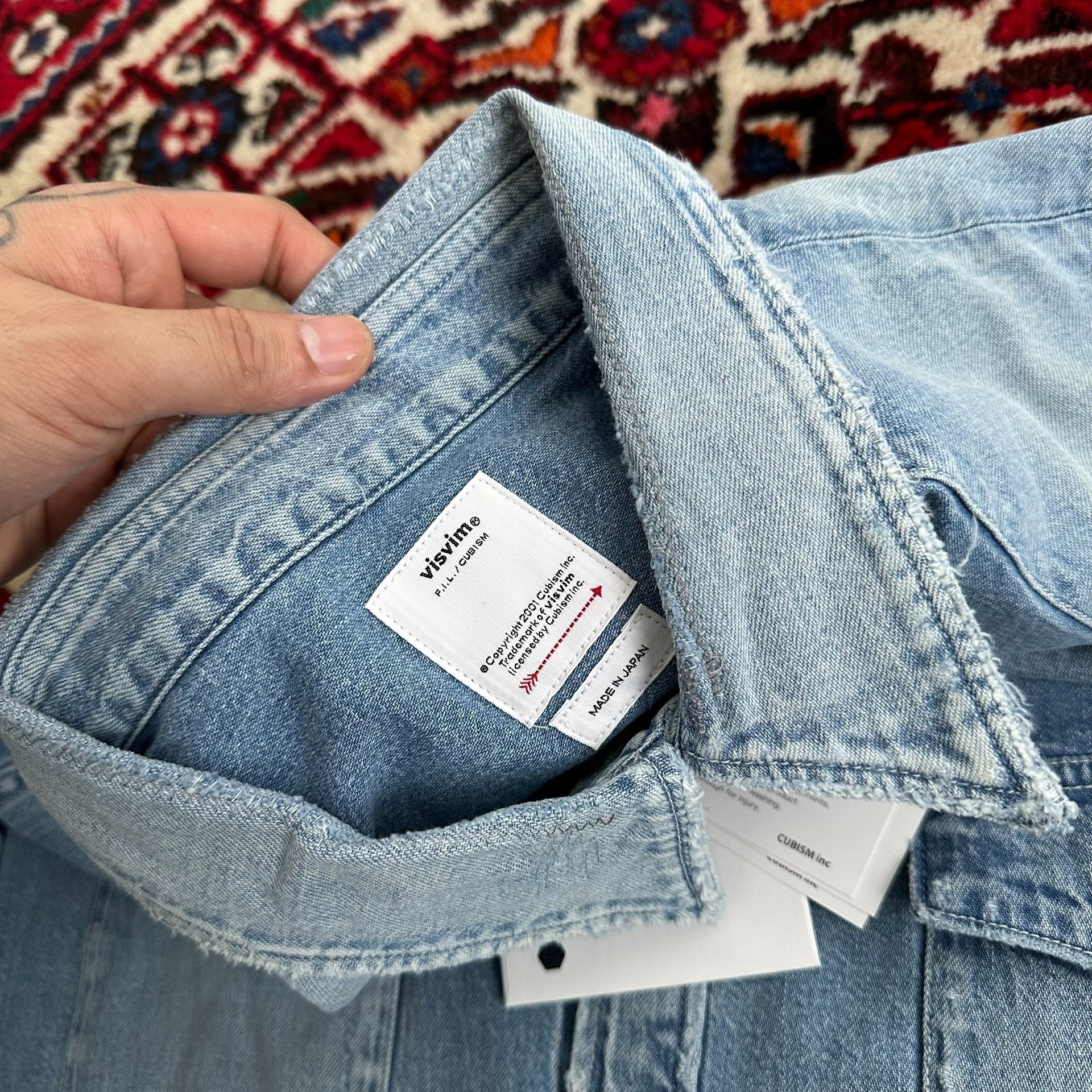 visvim SOCIAL SCULPTURE SHIRT CRASH 3 — label