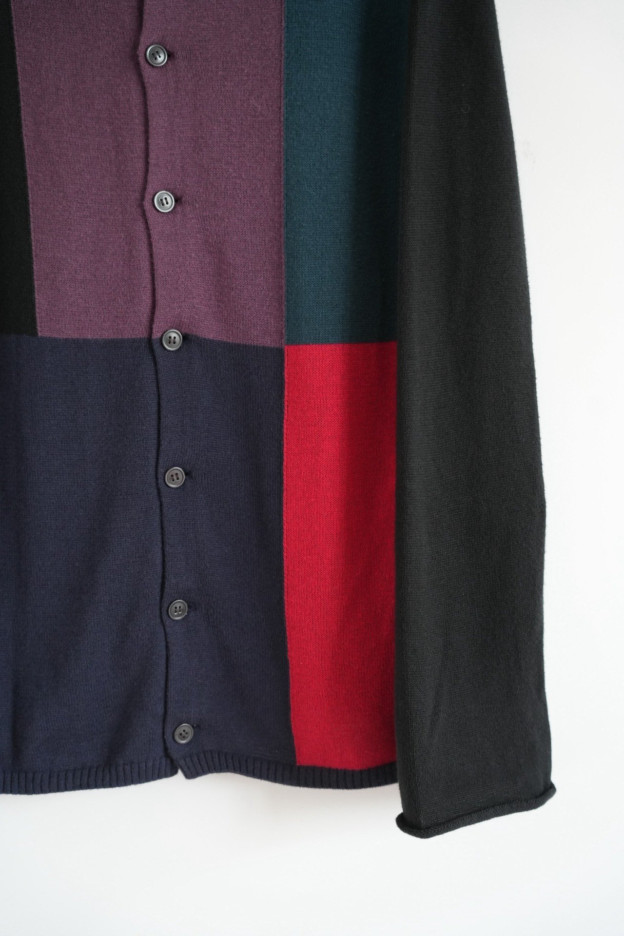 Yohji Yamamoto 11SS Color Block Knit Cardigan — label