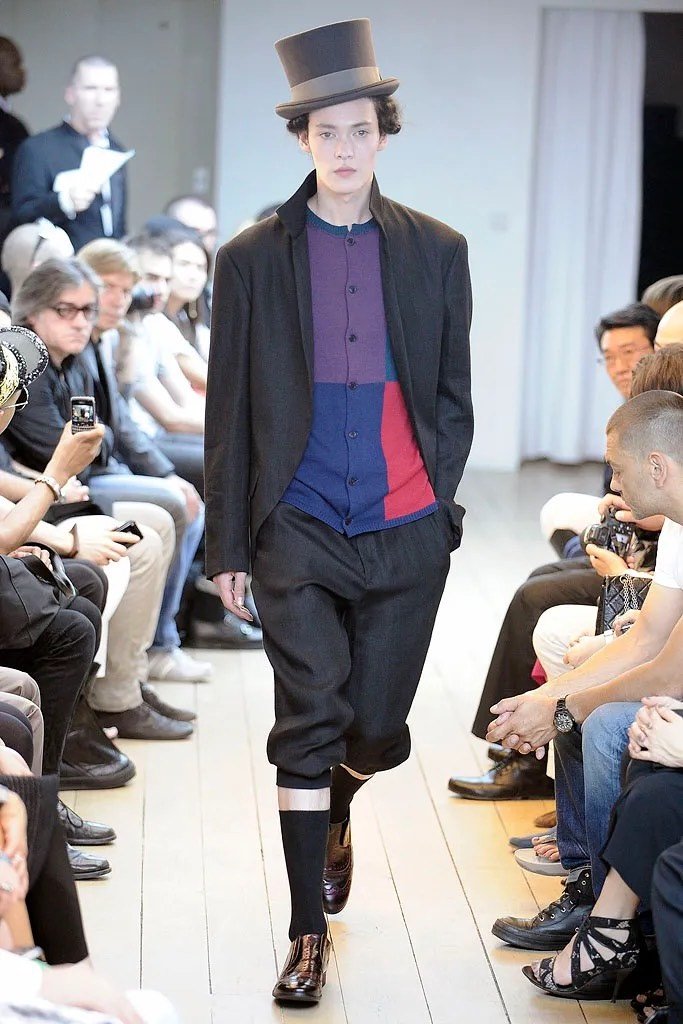Yohji Yamamoto 11SS Color Block Knit Cardigan — detail